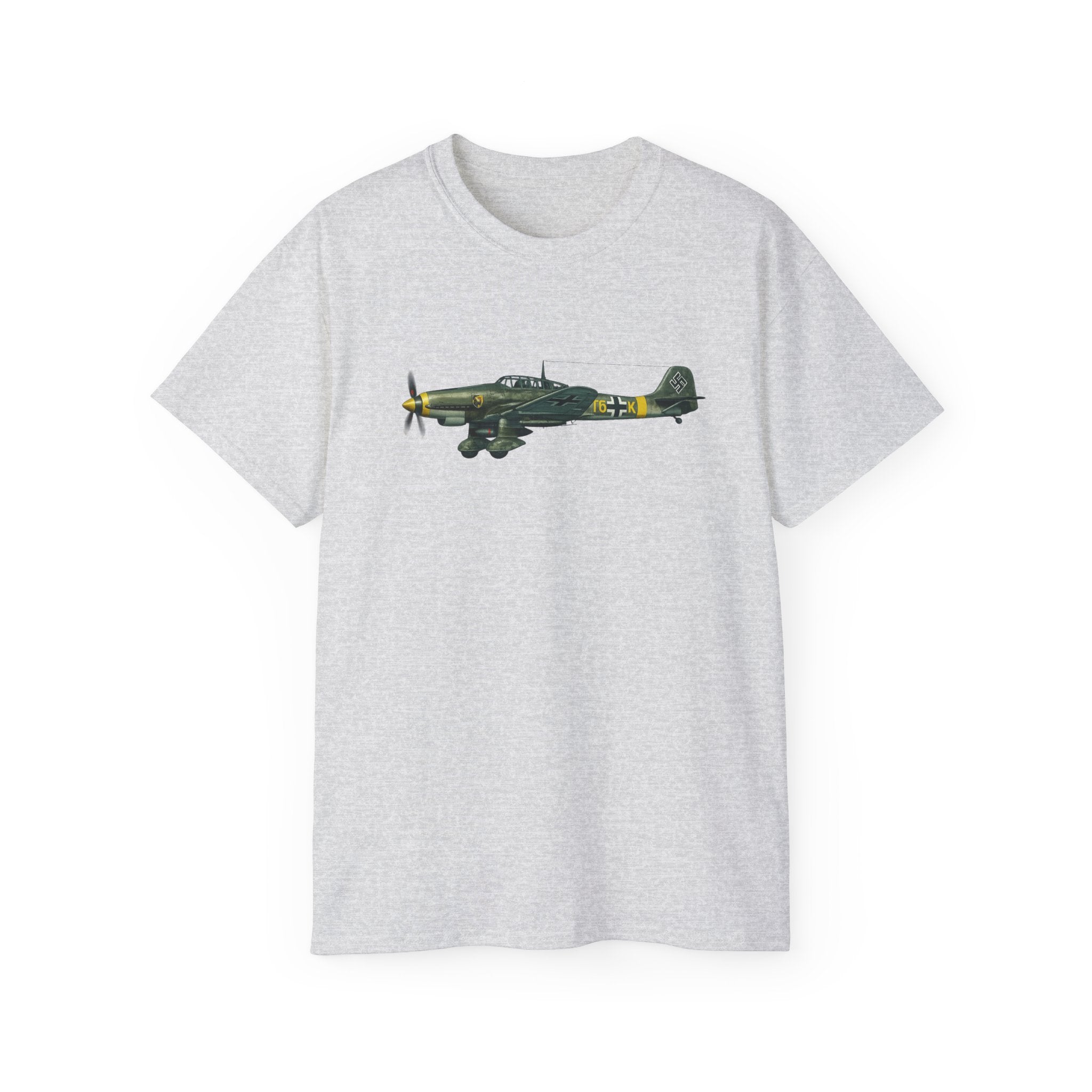Unisex Ultra Cotton Tee - WWII - Fighter Aircraft - German Stuka Dive Bomber - Profile - Left