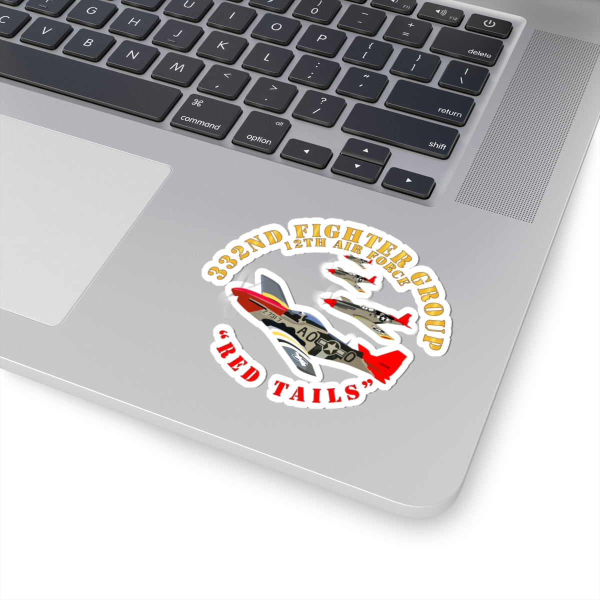 Kiss-Cut Stickers - Army - AAC - 332nd Fighter Group - 12th AF - Red Tails v1