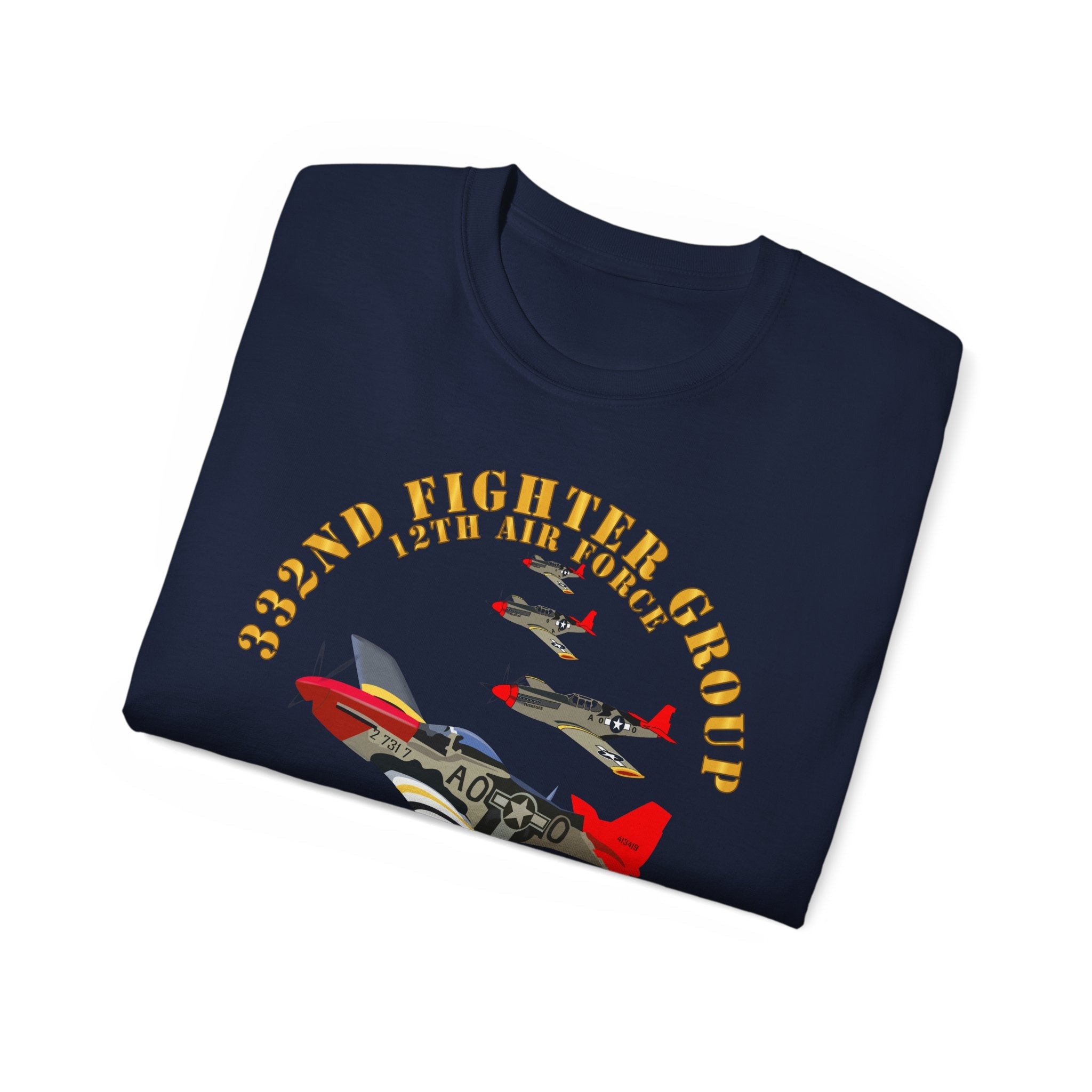 Unisex Ultra Cotton Tee - Army - AAC - 332nd Fighter Group - 12th AF - Red Tails v1