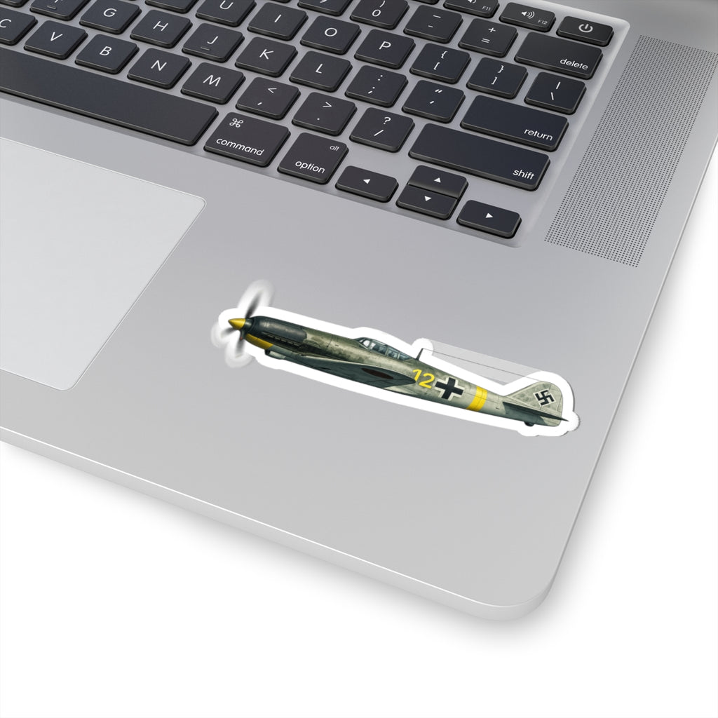 Kiss-Cut Stickers - WWII - Fighter Aircraft - Messerschmitt Bf 109 - Profile - Left - In Flight