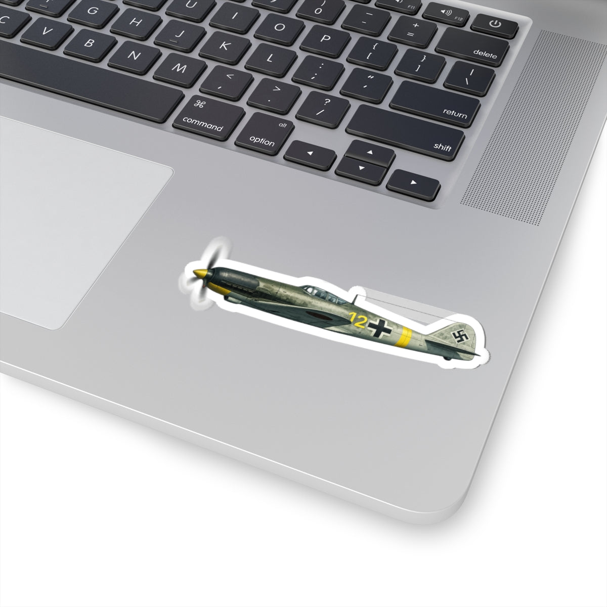 Kiss-Cut Stickers - WWII - Fighter Aircraft - Messerschmitt Bf 109 - Profile - Left - In Flight