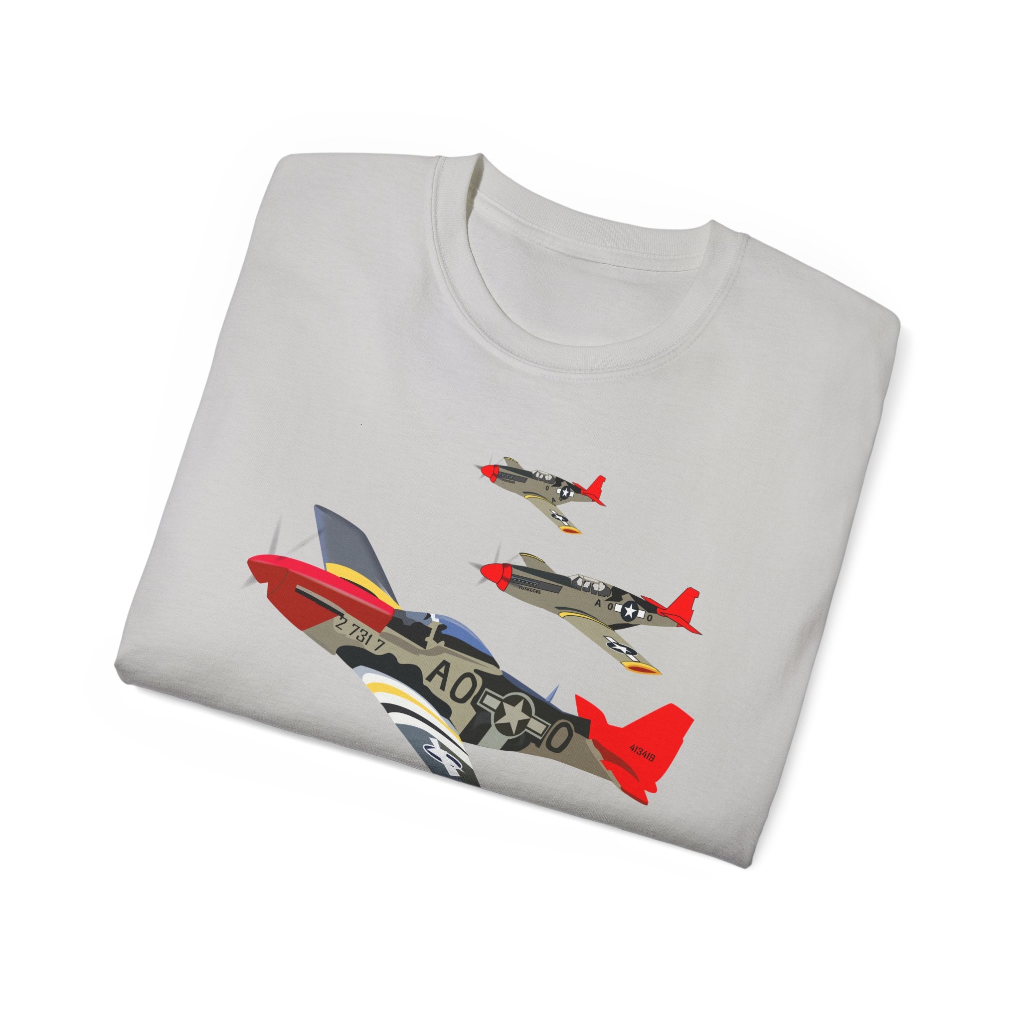 Unisex Ultra Cotton Tee - Army - AAC - 332nd Fighter Group - 12th AF - Red Tails wo Txt