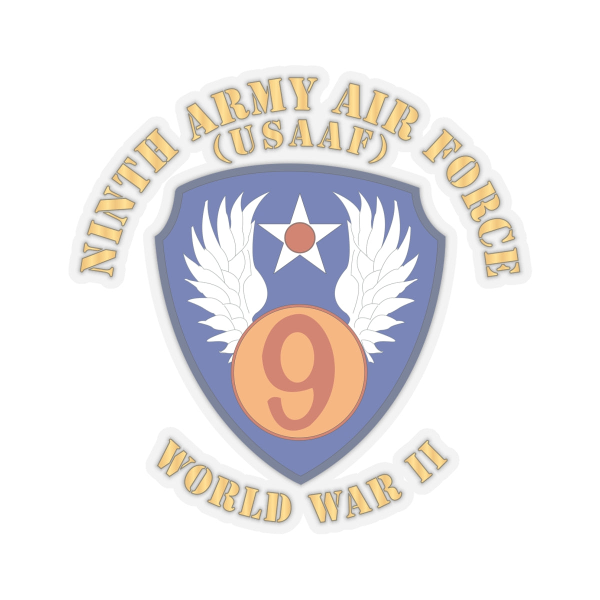 Kiss-Cut Stickers - AAC - SSI - 9th Air Force - WWII - USAAF x 300