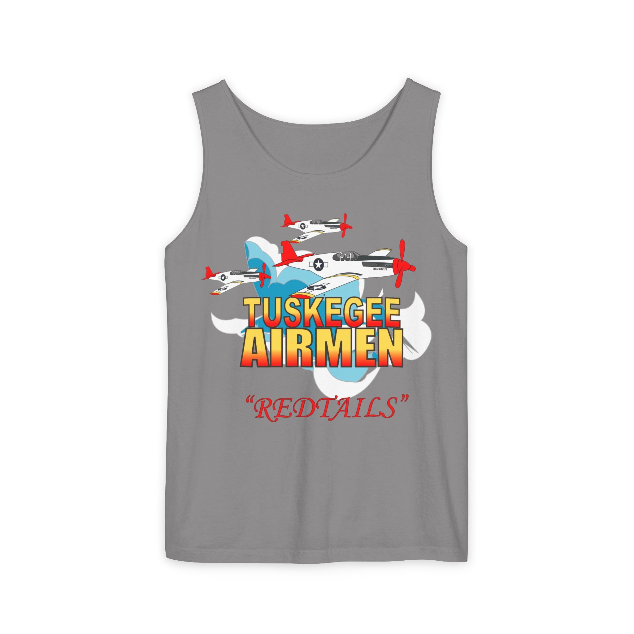 Unisex Garment-Dyed Tank Top - Army Air Corp - Tuskegee Airmen - Redtails - 3AC - X 300