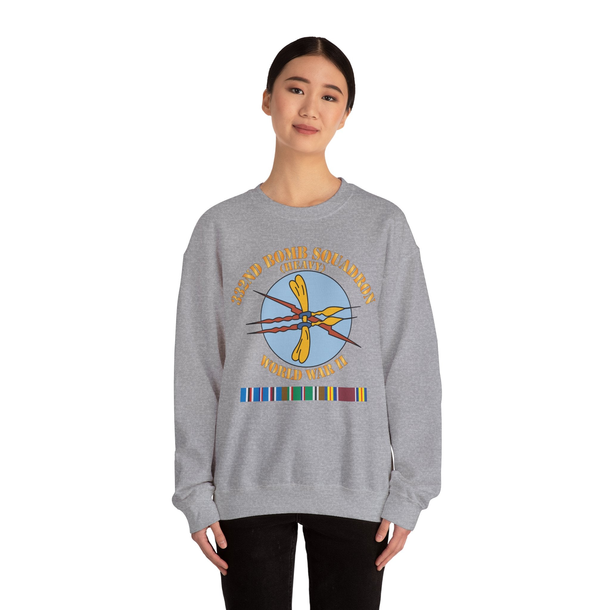 Crewneck Sweatshirt - AAC - 332nd Bomb Squadron WWII w SVC X 300