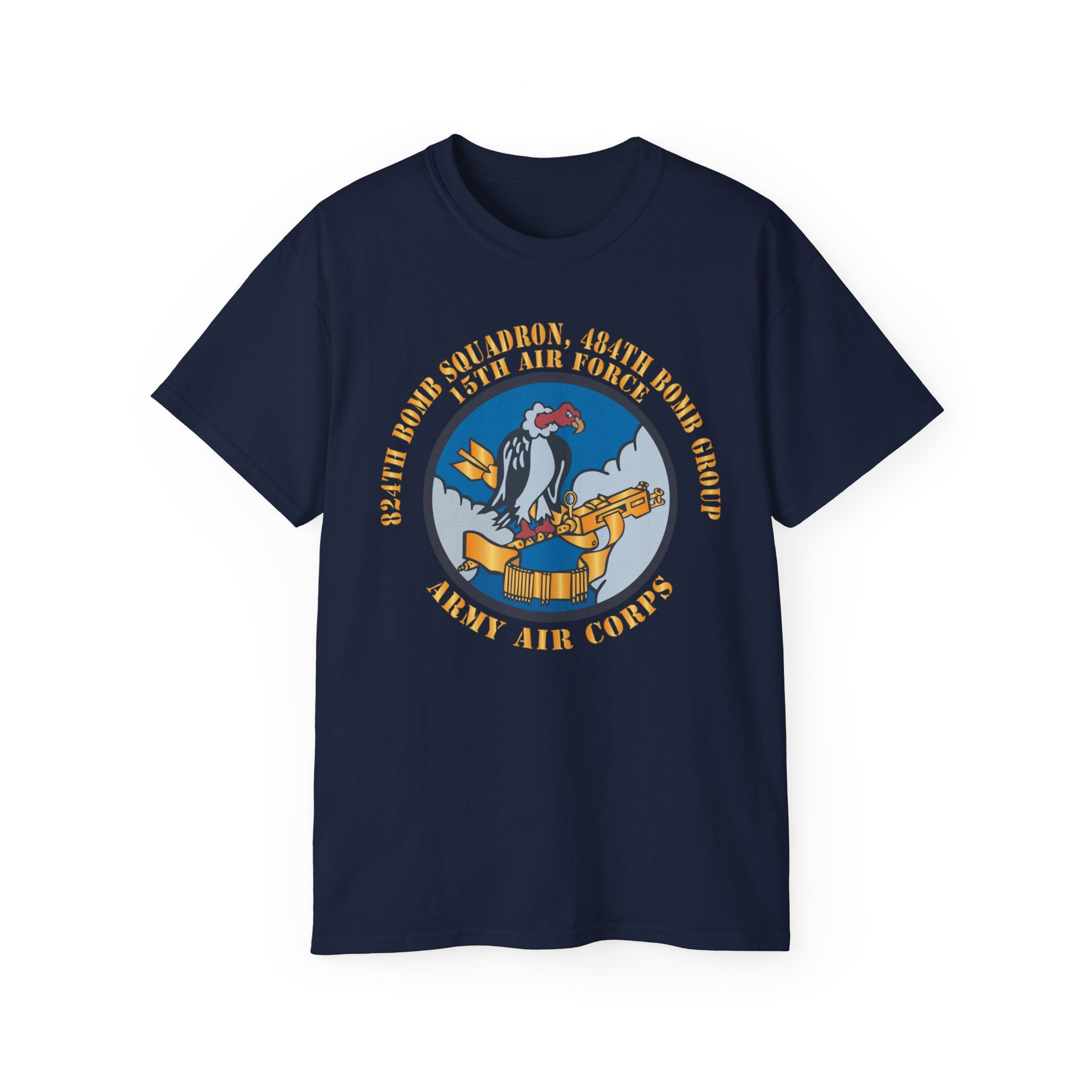 Unisex Ultra Cotton Tee - AAC - 824th Bomb Squadron, 484th Bomb Group - 15th AAF X 300