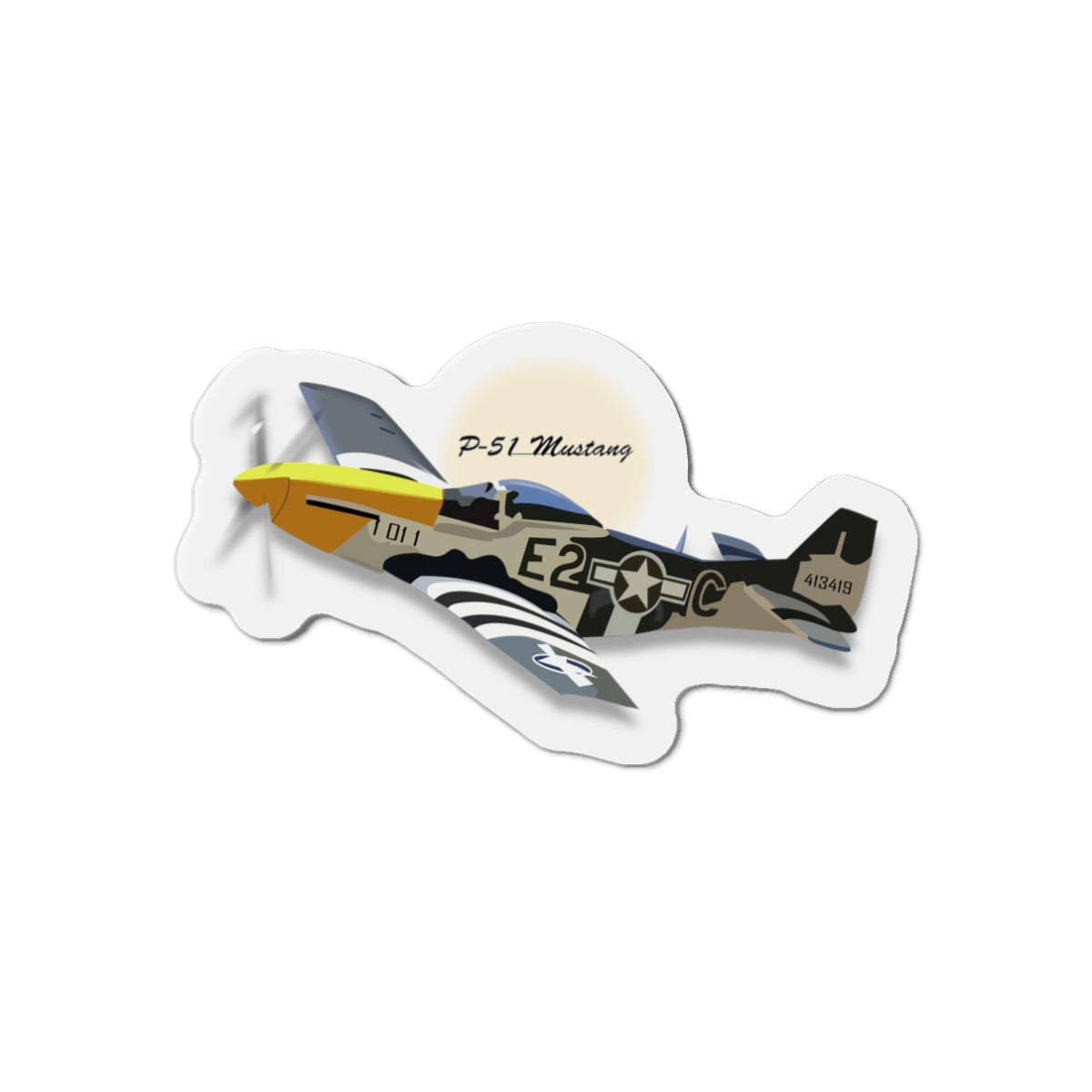 Die-Cut Magnets - Army Air Corps P-51 Mustang wo AAC X 300
