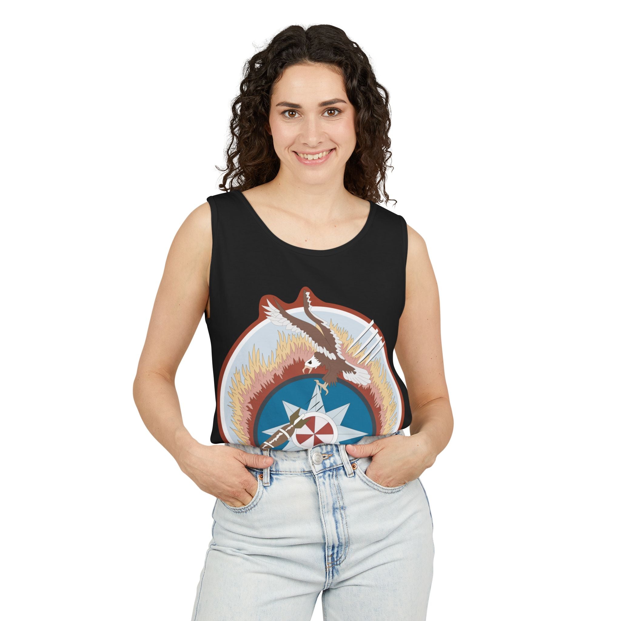 Unisex Garment-Dyed Tank Top - AAC - 773rd Bomb Squadron, 463rd Bomb Group - 15th AF wo Txt X 300
