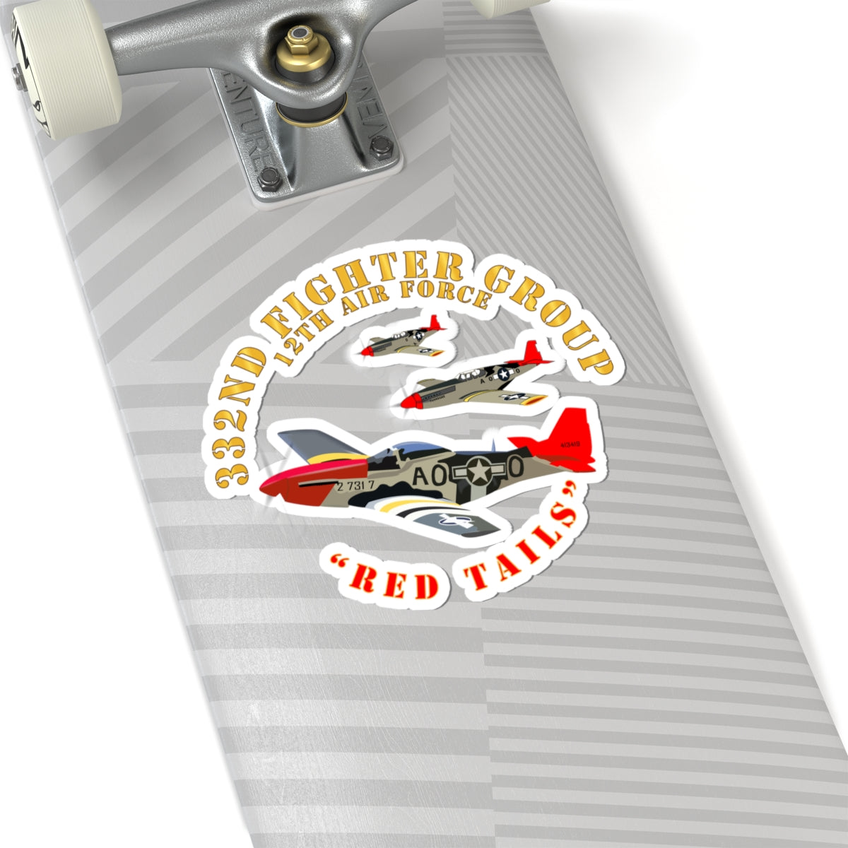 Kiss-Cut Stickers - Army - AAC - 332nd Fighter Group - 12th AF - Red Tails