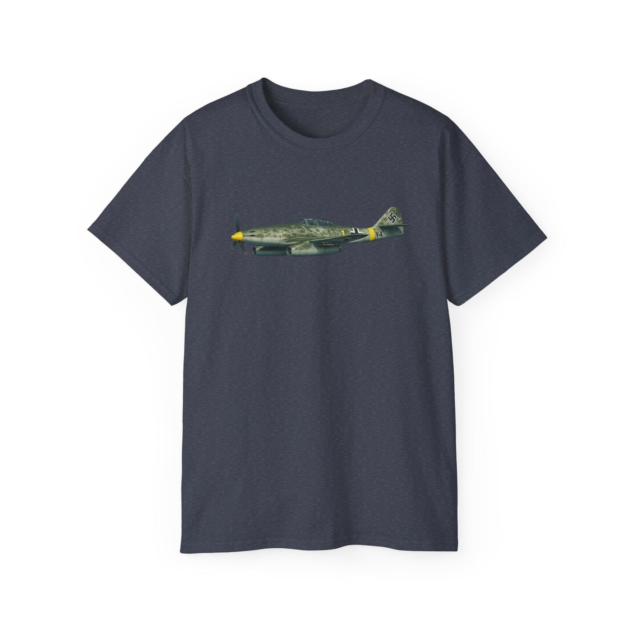 Unisex Ultra Cotton Tee - WWII - Fighter Aircraft - Messerschmitt Me 262 - Profile - Left - In Flight