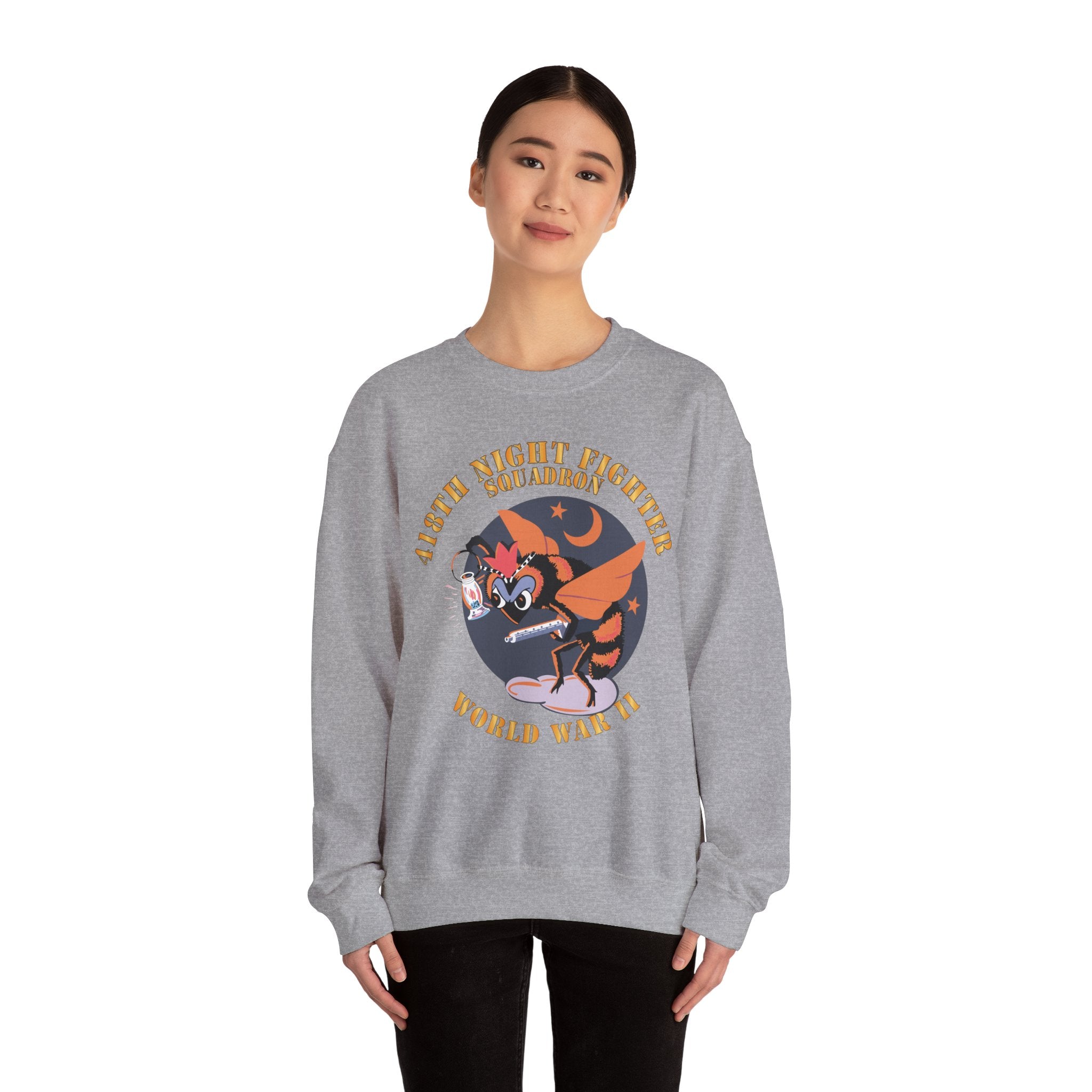 Crewneck Sweatshirt - AAC - 418th Night Fighter Squadron - WWII X 300