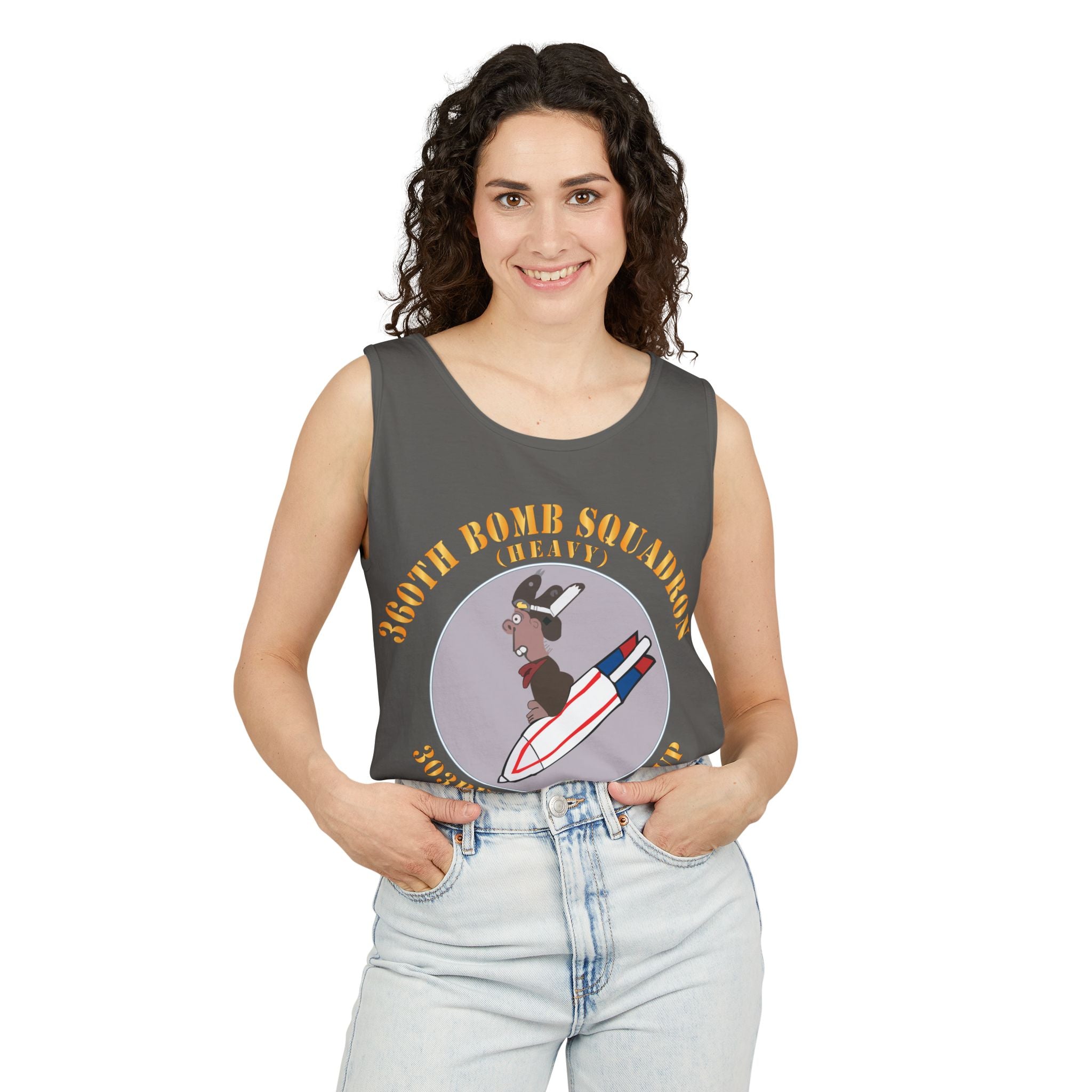 Unisex Garment-Dyed Tank Top - AAC - 360th Bomb Squadron - 303rd BG - WWII X 300