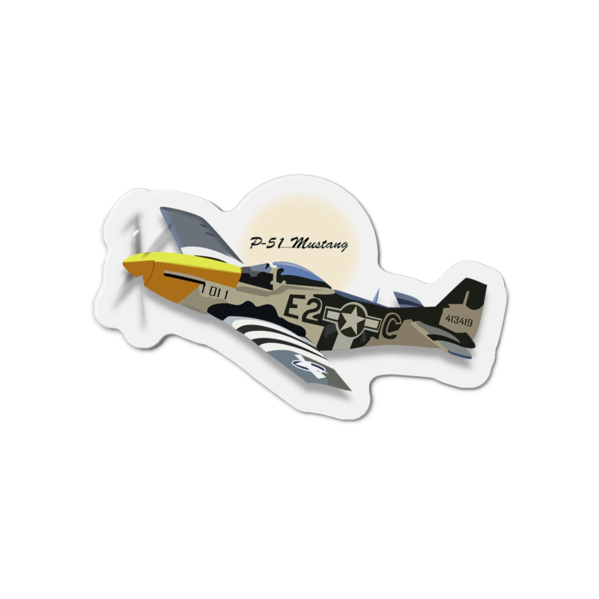 Die-Cut Magnets - Army Air Corps P-51 Mustang wo AAC X 300