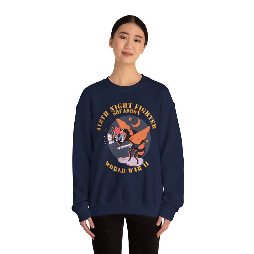 Crewneck Sweatshirt - AAC - 418th Night Fighter Squadron - WWII X 300