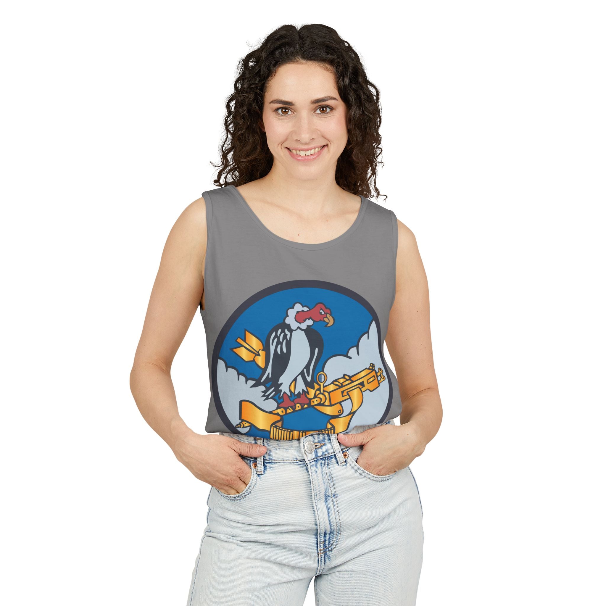 Unisex Garment-Dyed Tank Top - AAC - 825th Bomb Squadron, 484th Bomb Group - 15th AAF wo txt X 300