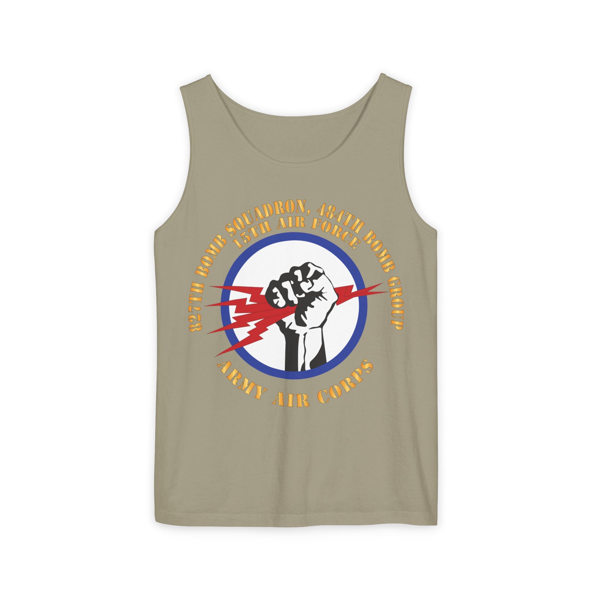 Unisex Garment-Dyed Tank Top - AAC - 827th Bomb Squadron, 484th Bomb Group - 15th AAF X 300