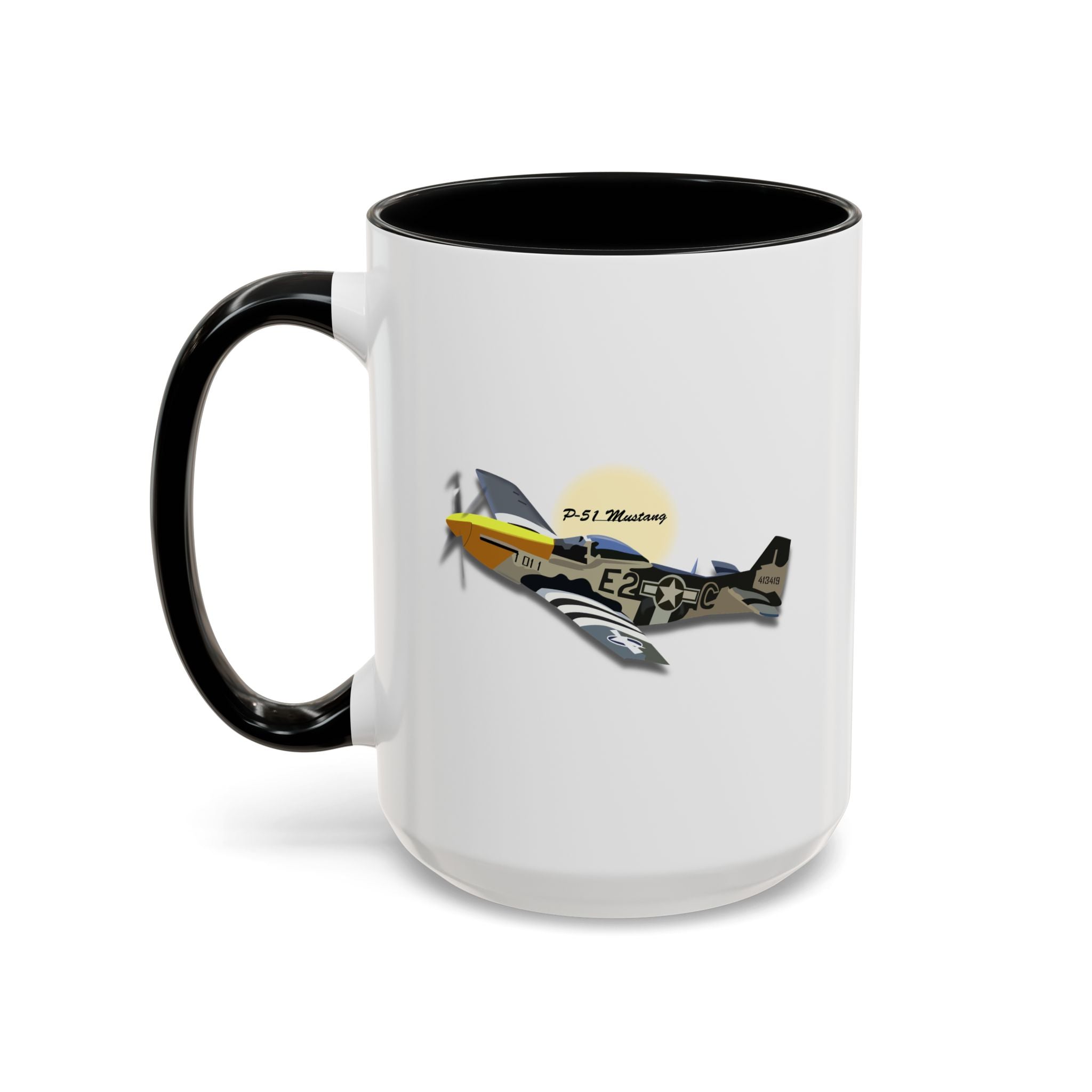 Accent Coffee Mug - Army Air Corps P-51 Mustang wo AAC X 300