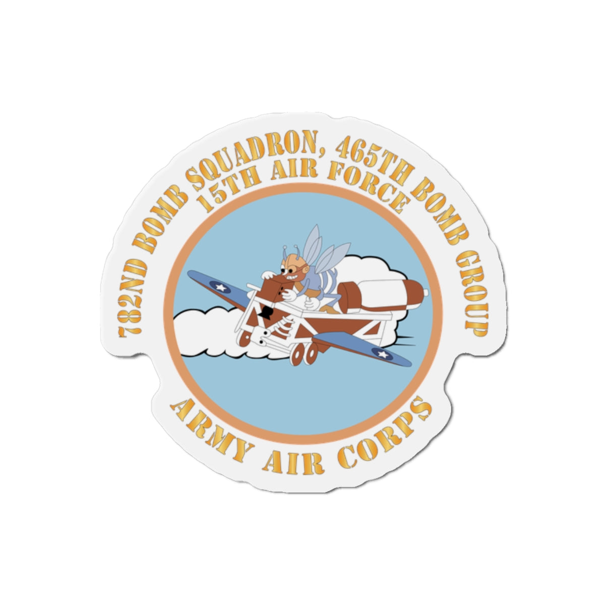 Die-Cut Magnets - AAC - 782nd Bomb Squadron, 465th Bomb Group - 15th AF X 300
