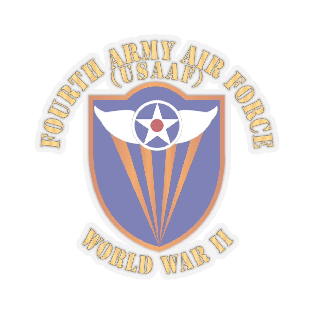 Kiss-Cut Stickers - AAC - SSI - 4th Air Force - WWII - USAAF x 300