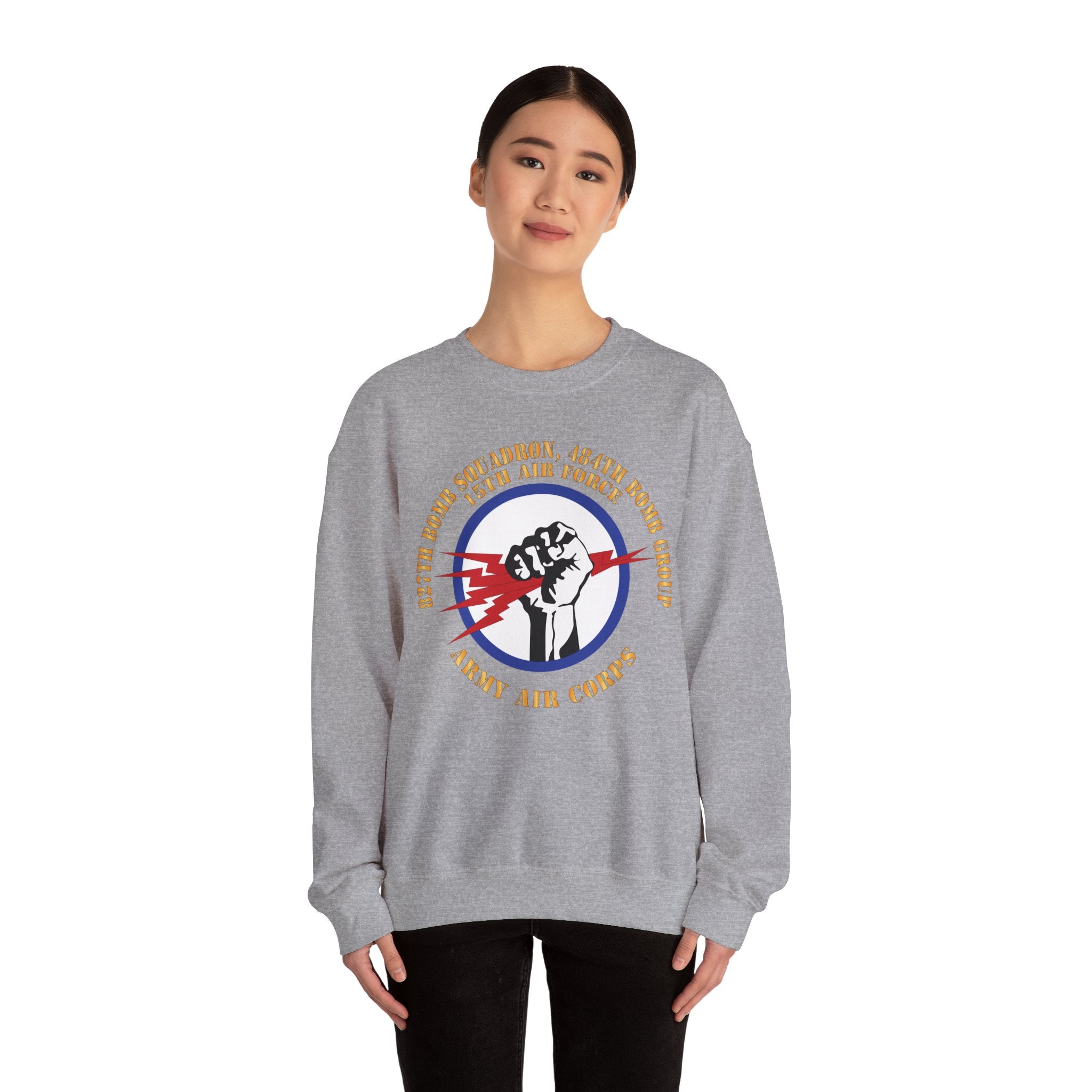 Crewneck Sweatshirt - AAC - 827th Bomb Squadron, 484th Bomb Group - 15th AAF X 300