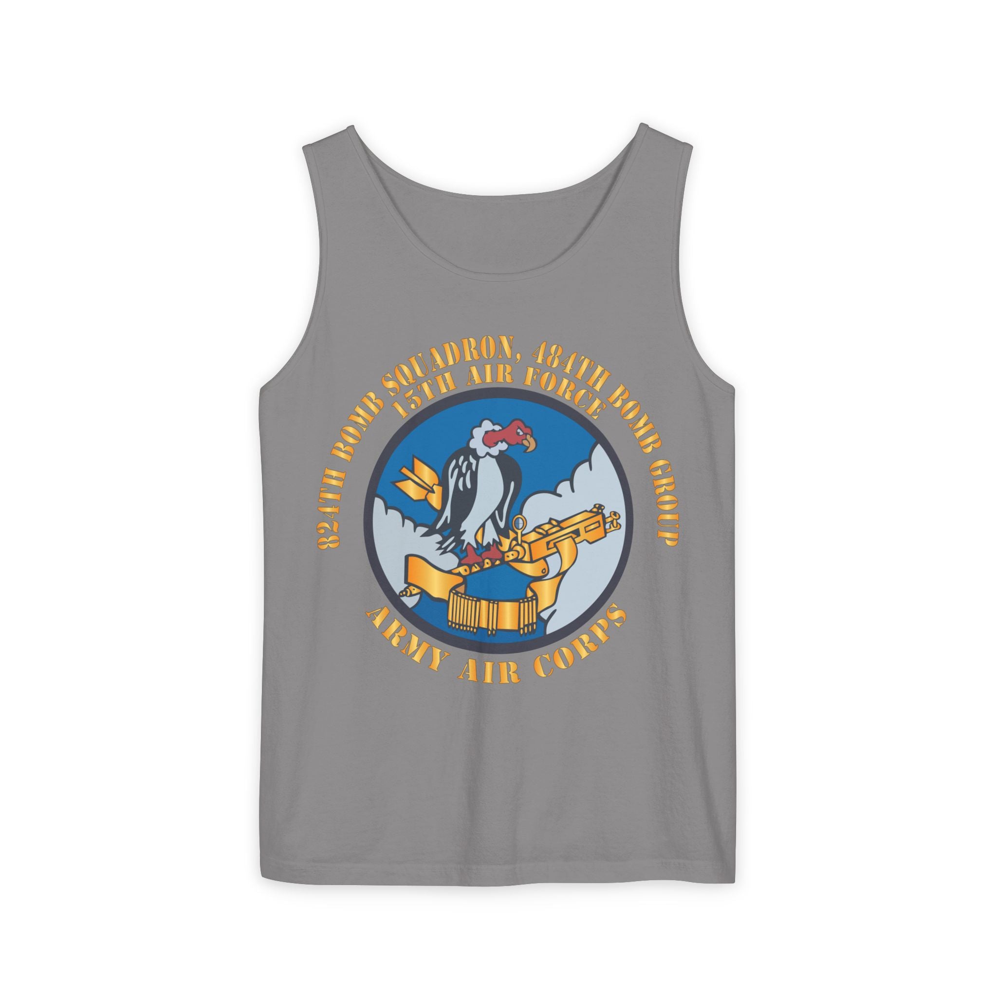 Unisex Garment-Dyed Tank Top - AAC - 824th Bomb Squadron, 484th Bomb Group - 15th AAF X 300