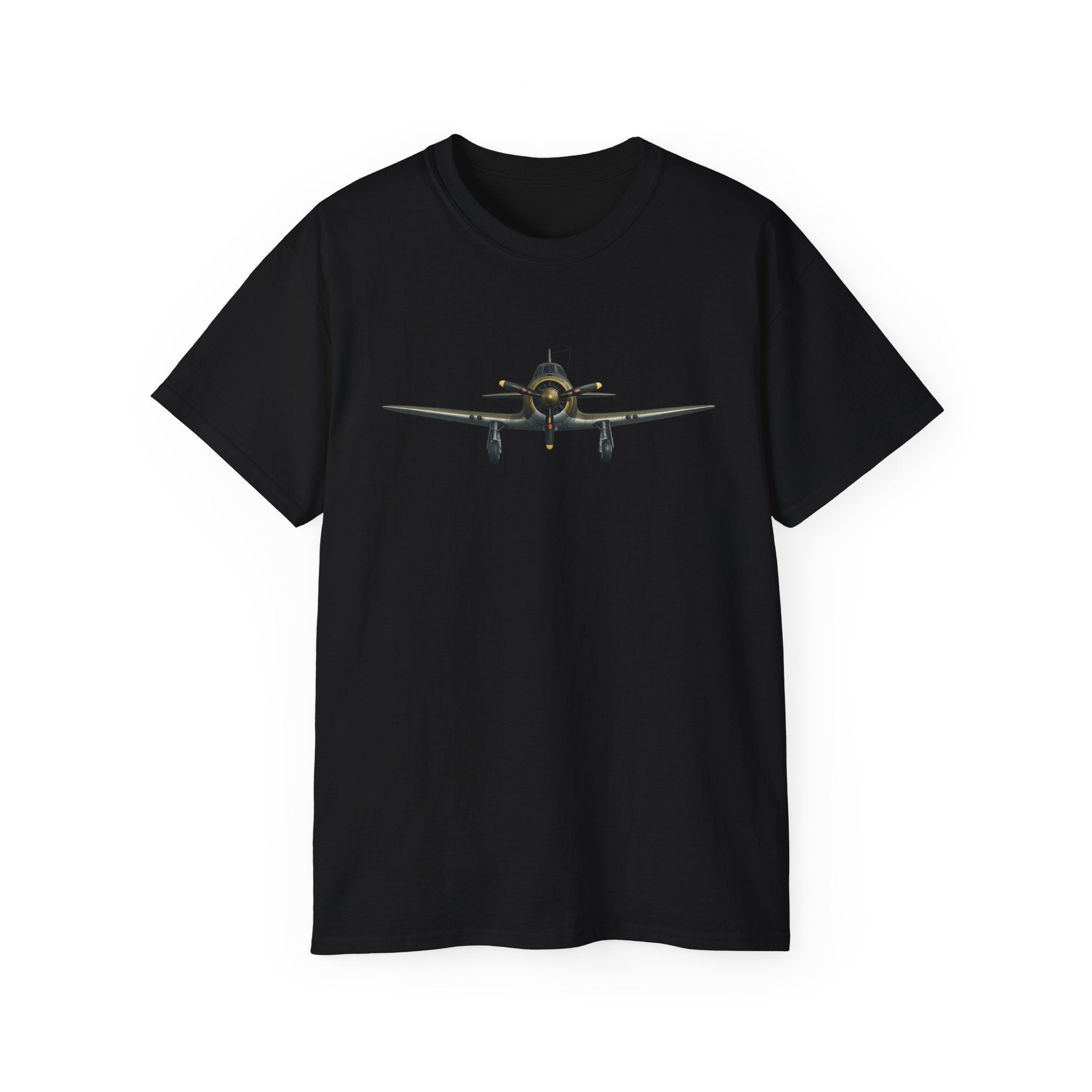 Unisex Ultra Cotton Tee - WWII - Fighter Aircraft - P-43 Lancer - Profile - Head On