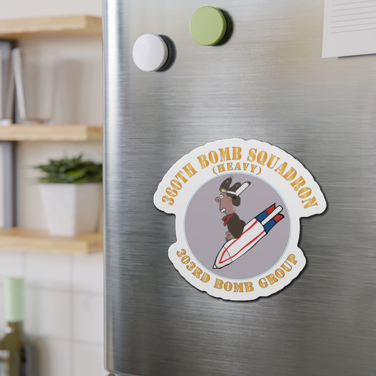 Die-Cut Magnets - AAC - 360th Bomb Squadron - 303rd BG - WWII X 300