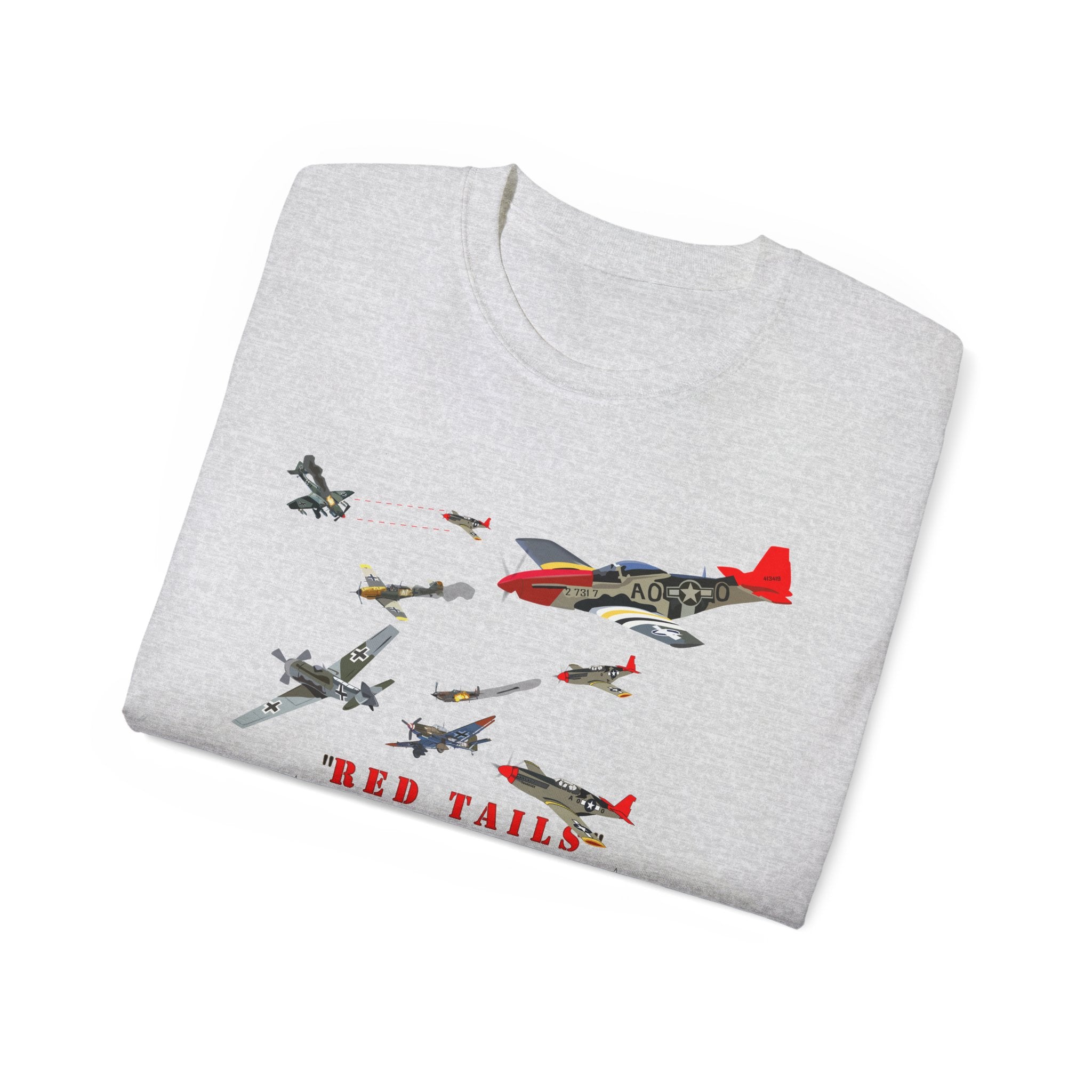 Unisex Ultra Cotton Tee - Army - AAC - 332nd Fighter Group - Red Tails - At War