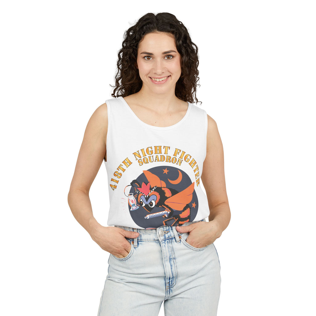 Unisex Garment-Dyed Tank Top - AAC - 418th Night Fighter Squadron - WWII X 300