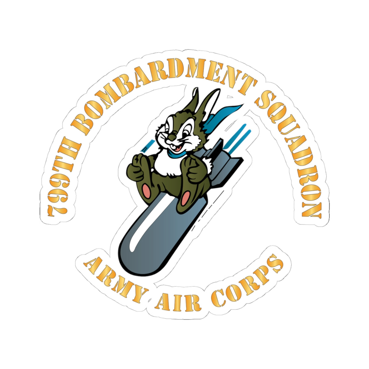 Kiss-Cut Stickers - AAC - 799th Bombardment Squadron X 300