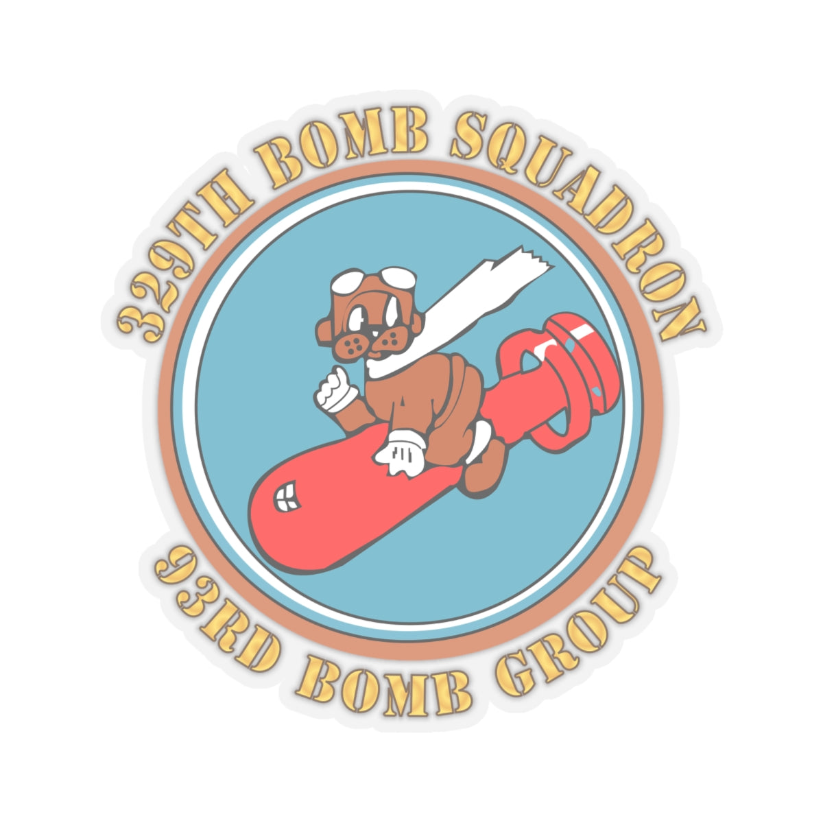 Kiss-Cut Stickers - AAC - 329th Bomb Squadron,93rd Bomb Group - WWII - USAAF
