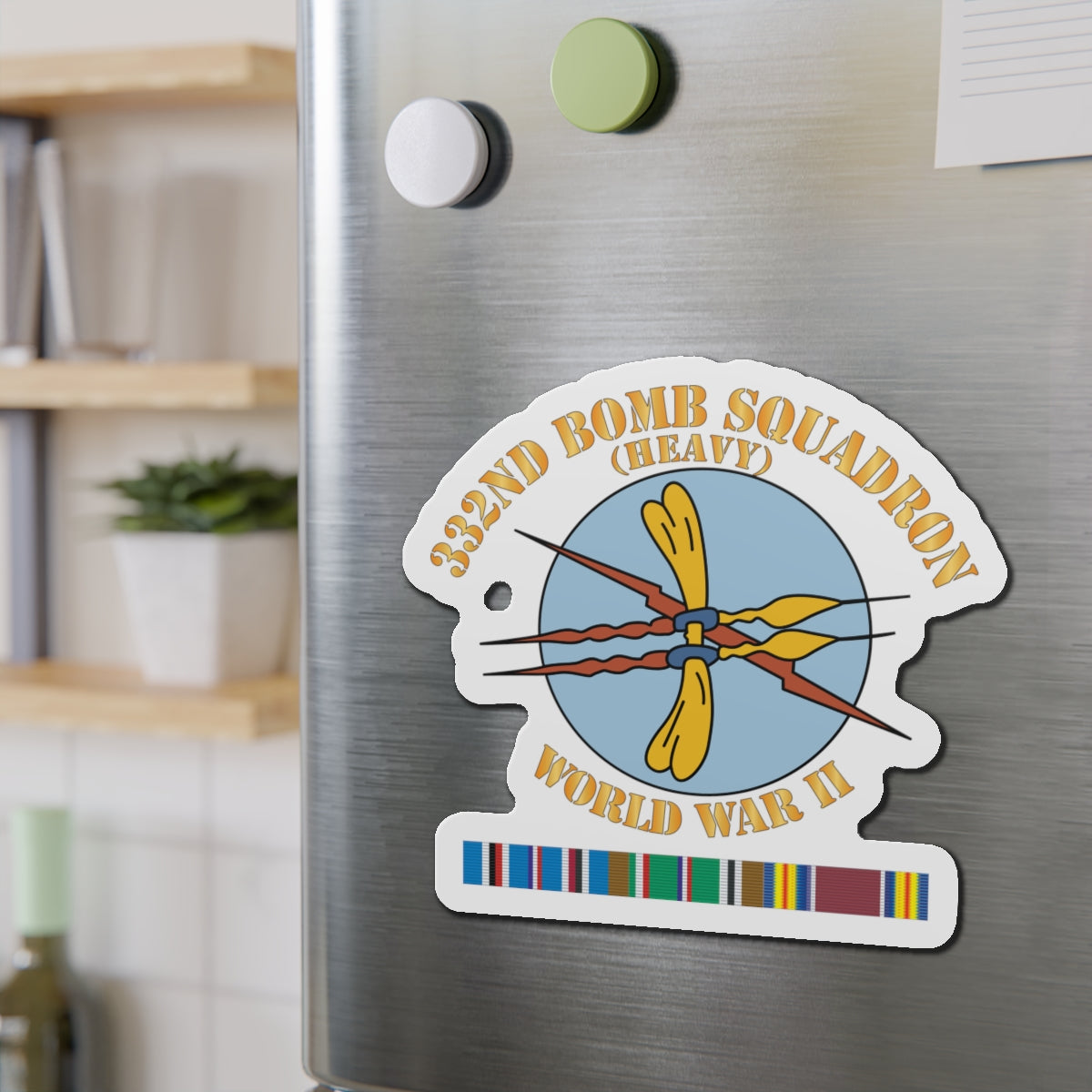 Die-Cut Magnets - AAC - 332nd Bomb Squadron WWII w SVC X 300