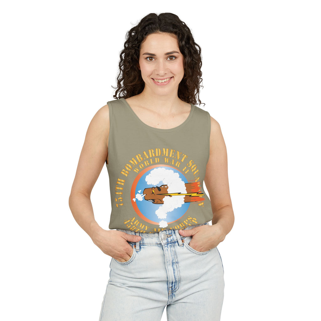 Unisex Garment-Dyed Tank Top - AAC - 754th Bombardment Squadron - 458th Bomb Group - WWII w EUR SVC X 300