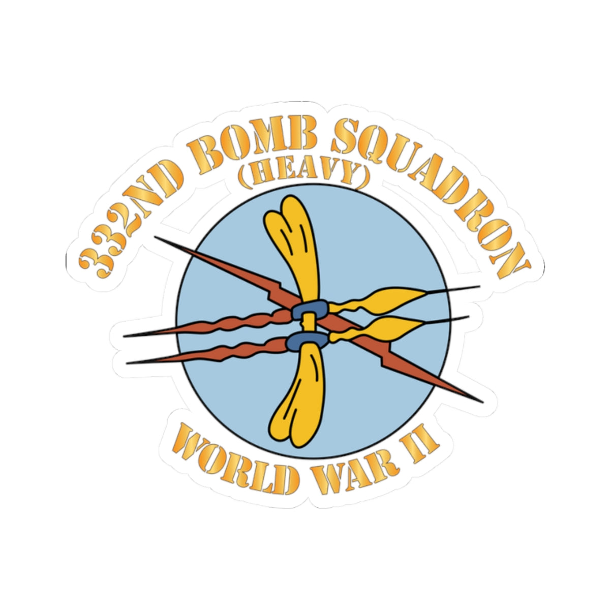 Kiss-Cut Stickers - AAC - 332nd Bomb Squadron WWII X 300
