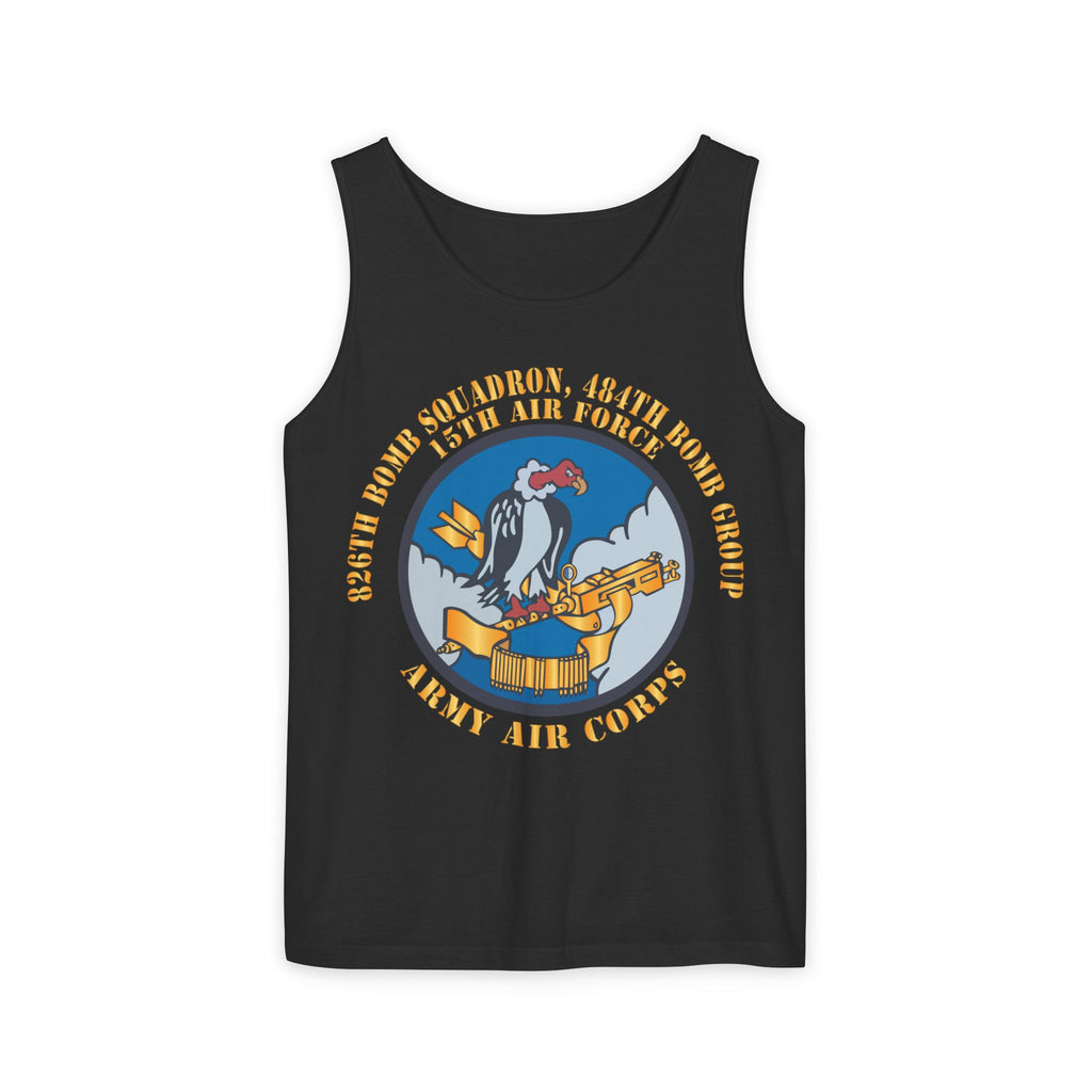 Unisex Garment-Dyed Tank Top - AAC - 826th Bomb Squadron, 484th Bomb Group - 15th AAF X 300