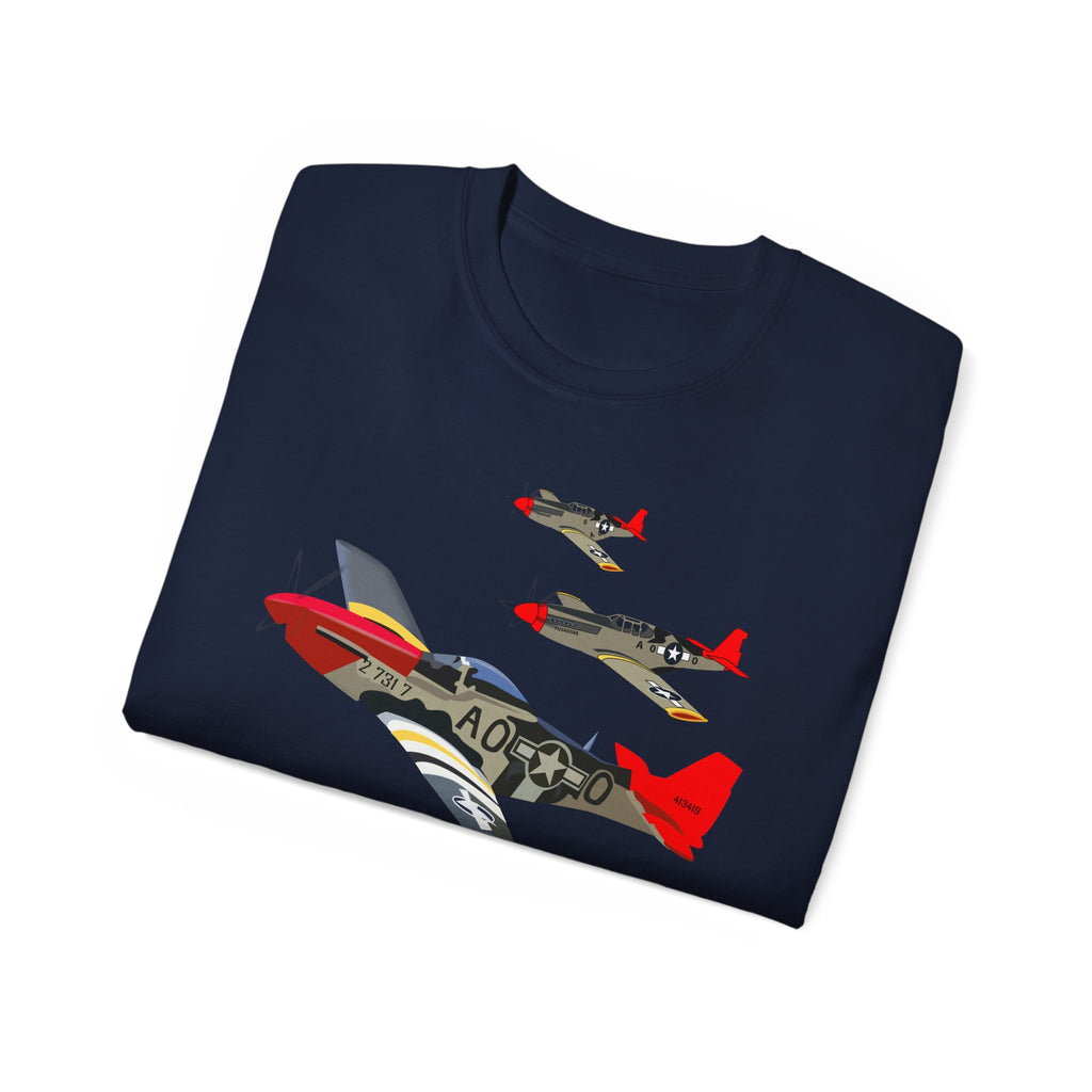Unisex Ultra Cotton Tee - Army - AAC - 332nd Fighter Group - 12th AF - Red Tails wo Txt