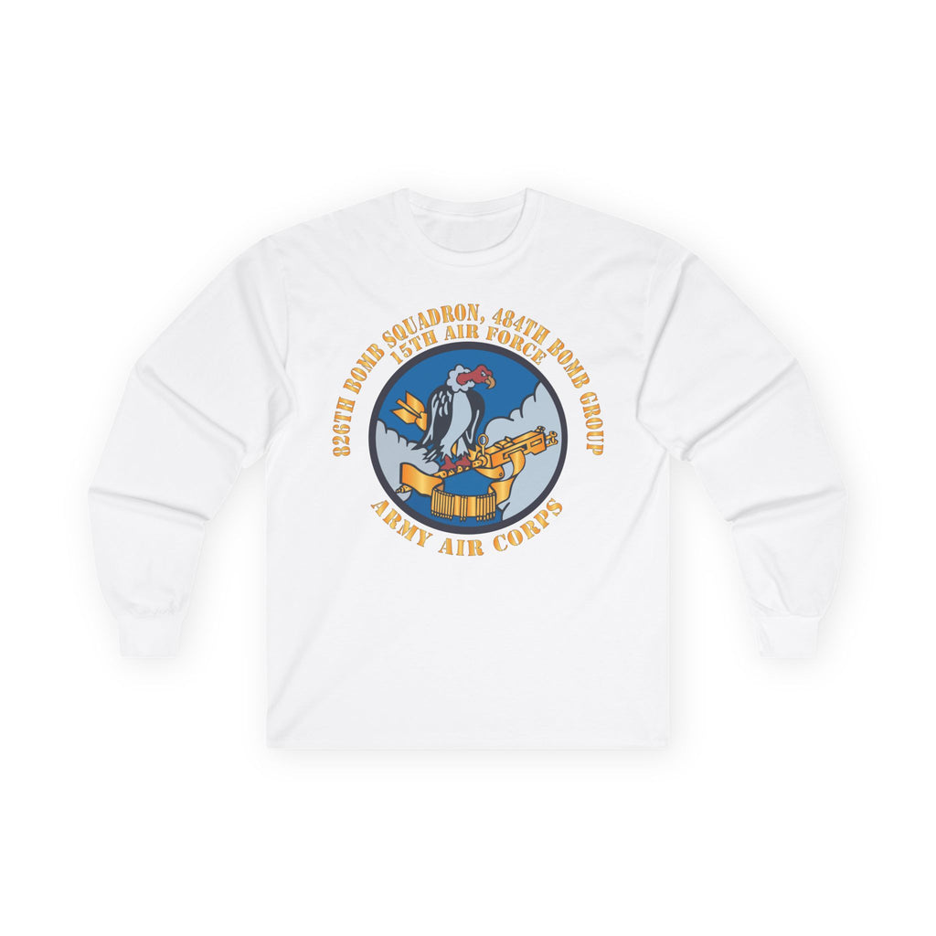 Unisex Long Sleeve Tee - AAC - 826th Bomb Squadron, 484th Bomb Group - 15th AAF X 300