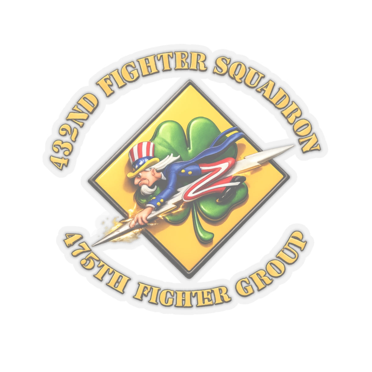 Kiss-Cut Stickers - AAC - 432nd Fighter Squadron - 475th Fighter Group