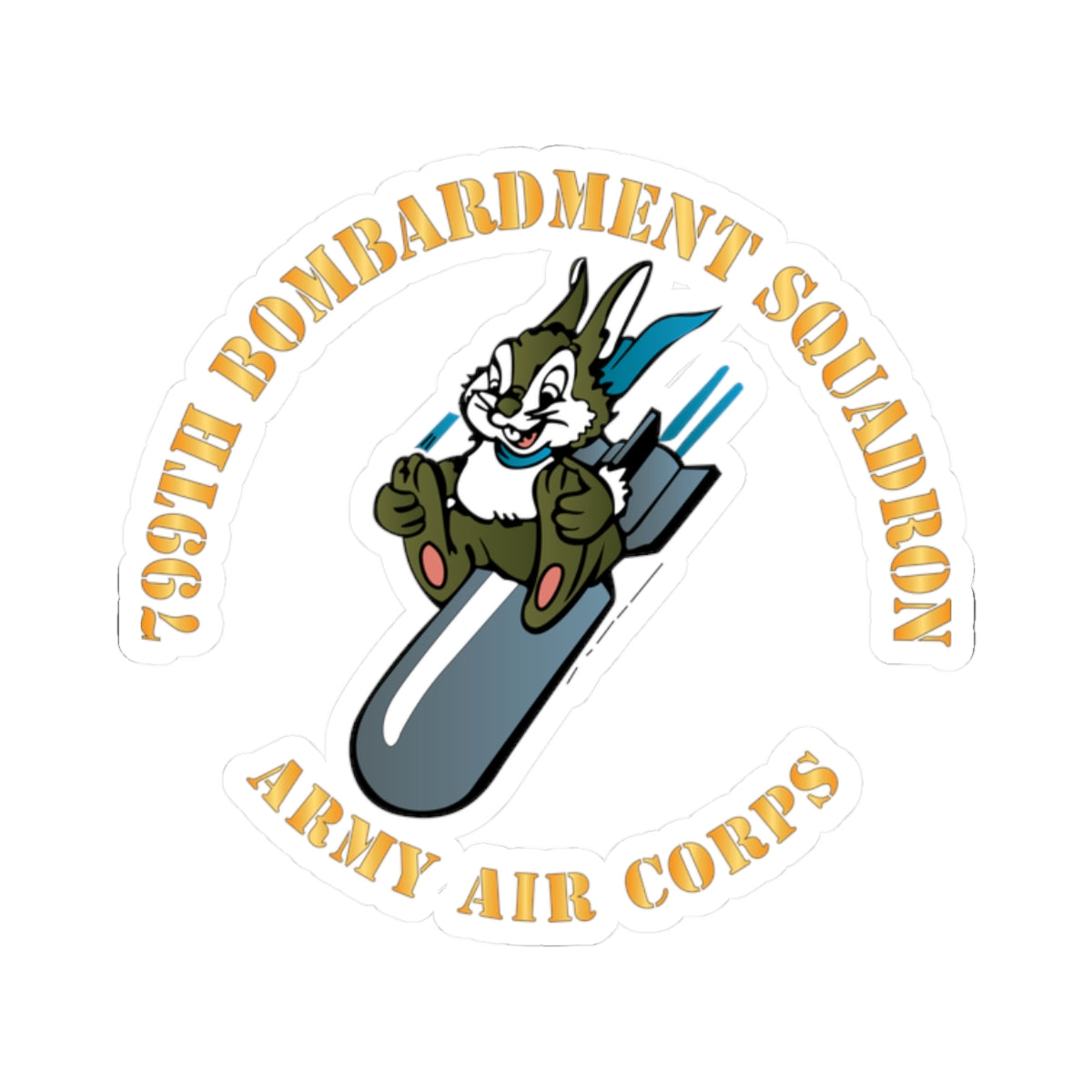 Kiss-Cut Stickers - AAC - 799th Bombardment Squadron X 300
