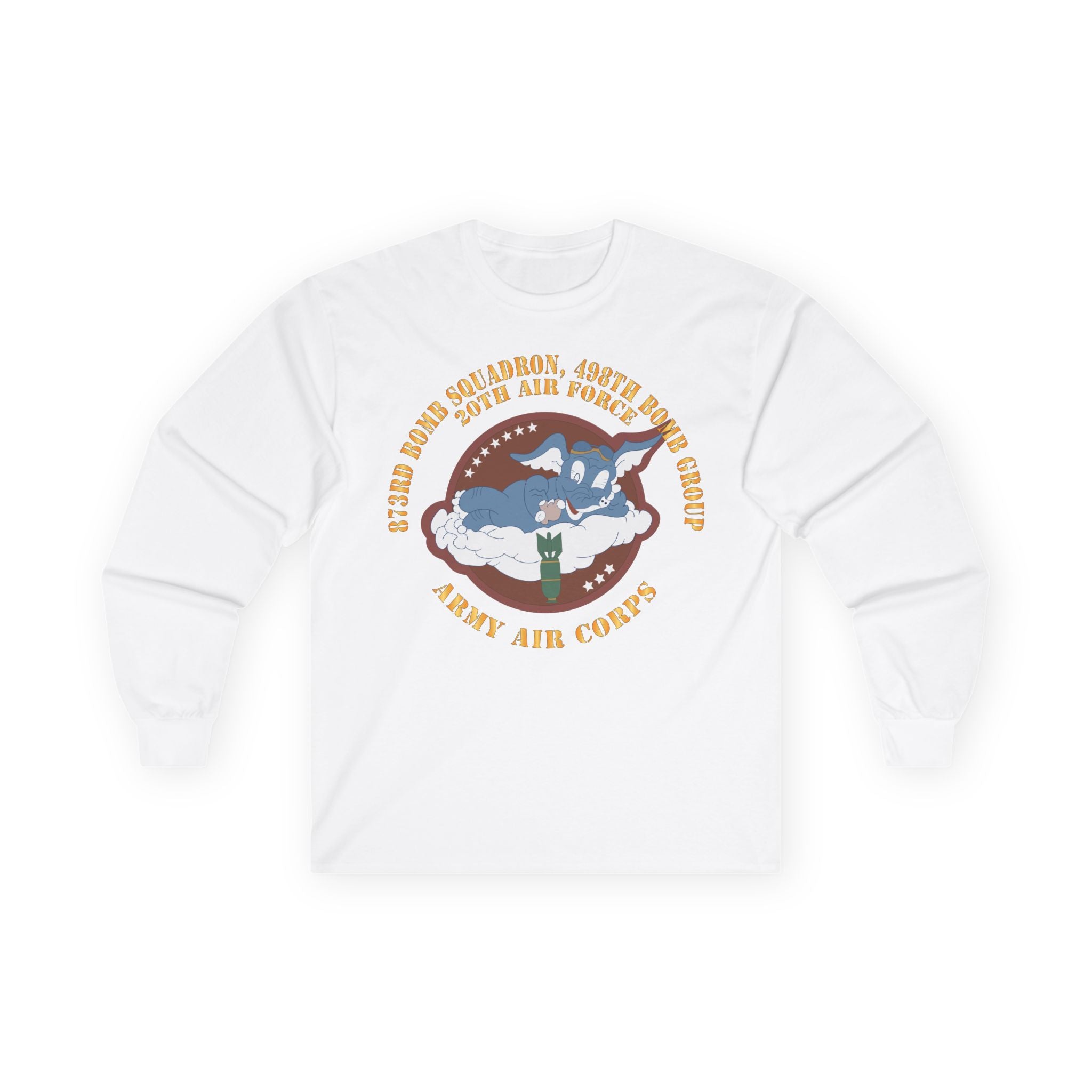 Unisex Long Sleeve Tee - AAC - 873rd Bomb Squadron, 498th Bomb Group - 20th AAF X 300