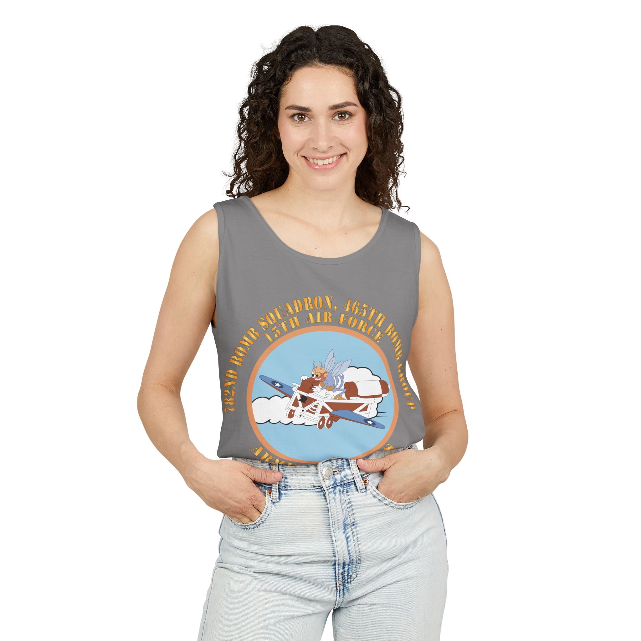 Unisex Garment-Dyed Tank Top - AAC - 782nd Bomb Squadron, 465th Bomb Group - 15th AF X 300