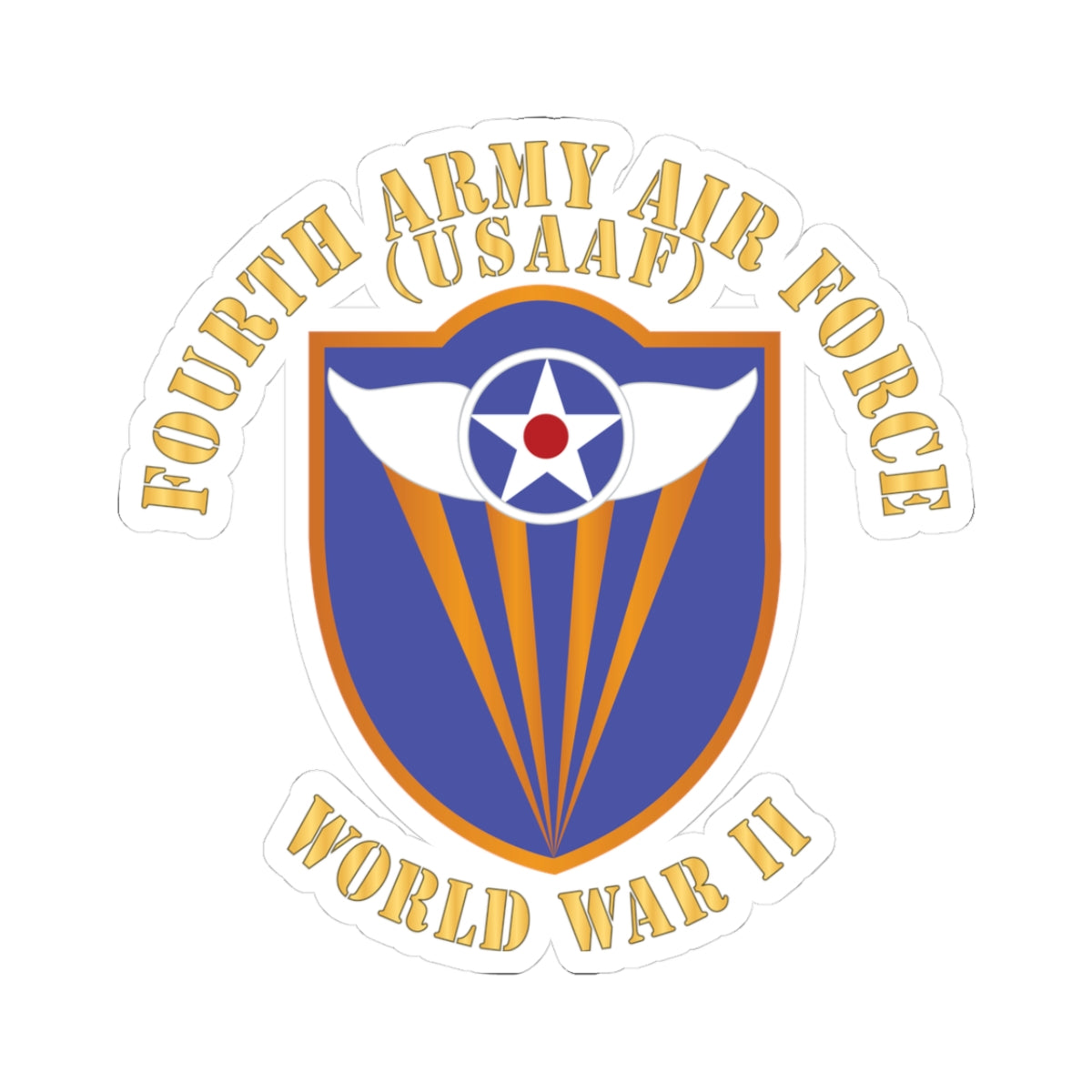 Kiss-Cut Stickers - AAC - SSI - 4th Air Force - WWII - USAAF x 300