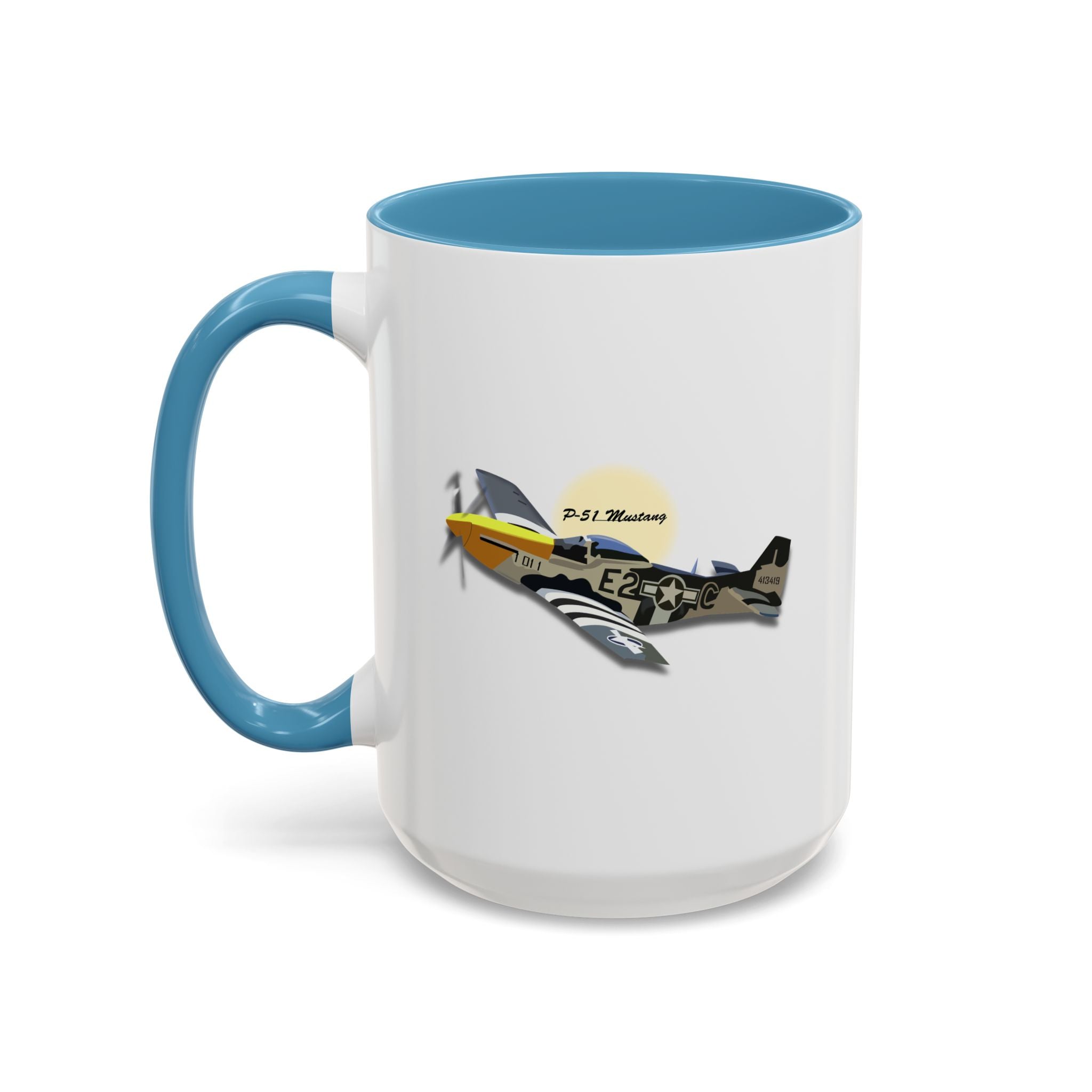 Accent Coffee Mug - Army Air Corps P-51 Mustang wo AAC X 300