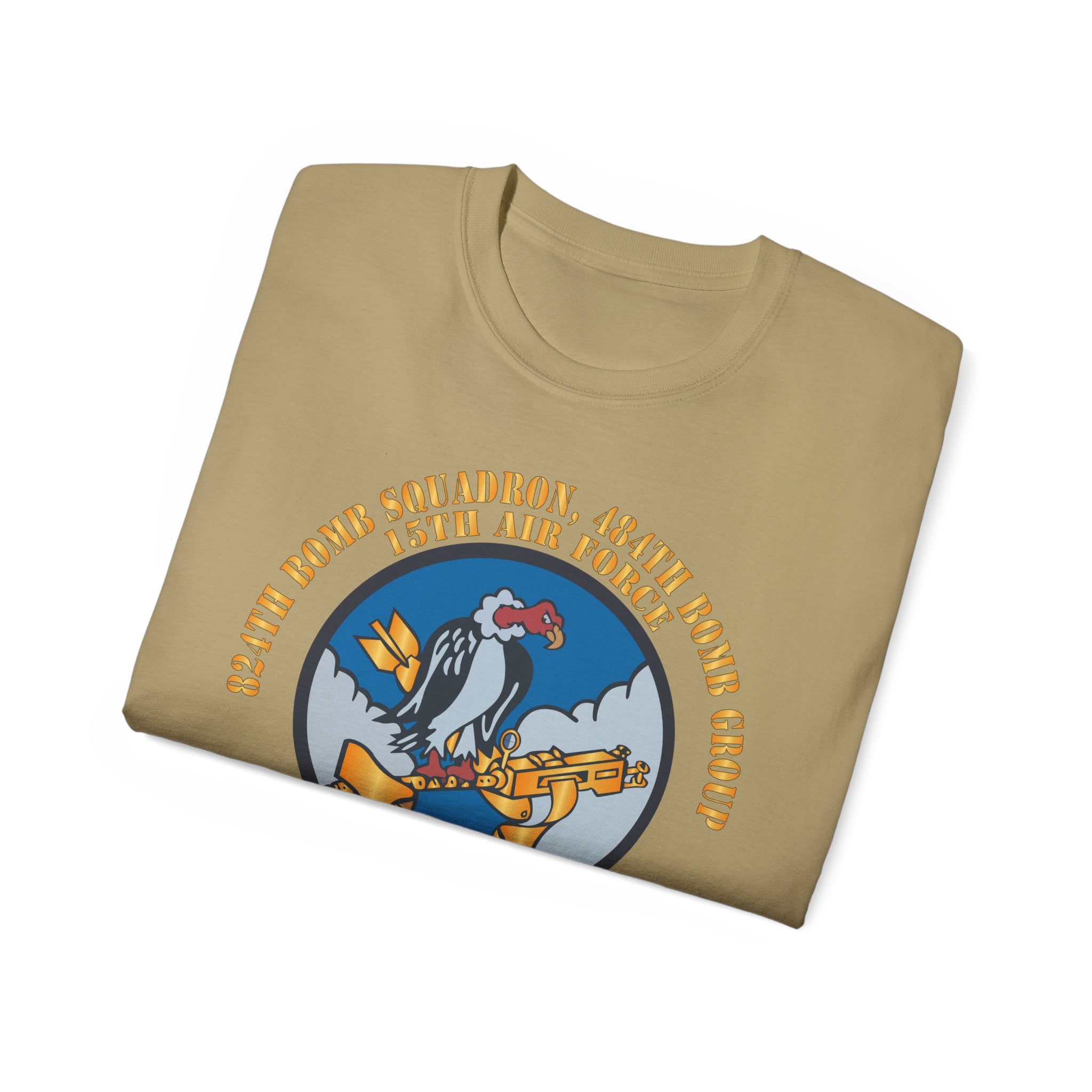 Unisex Ultra Cotton Tee - AAC - 824th Bomb Squadron, 484th Bomb Group - 15th AAF X 300