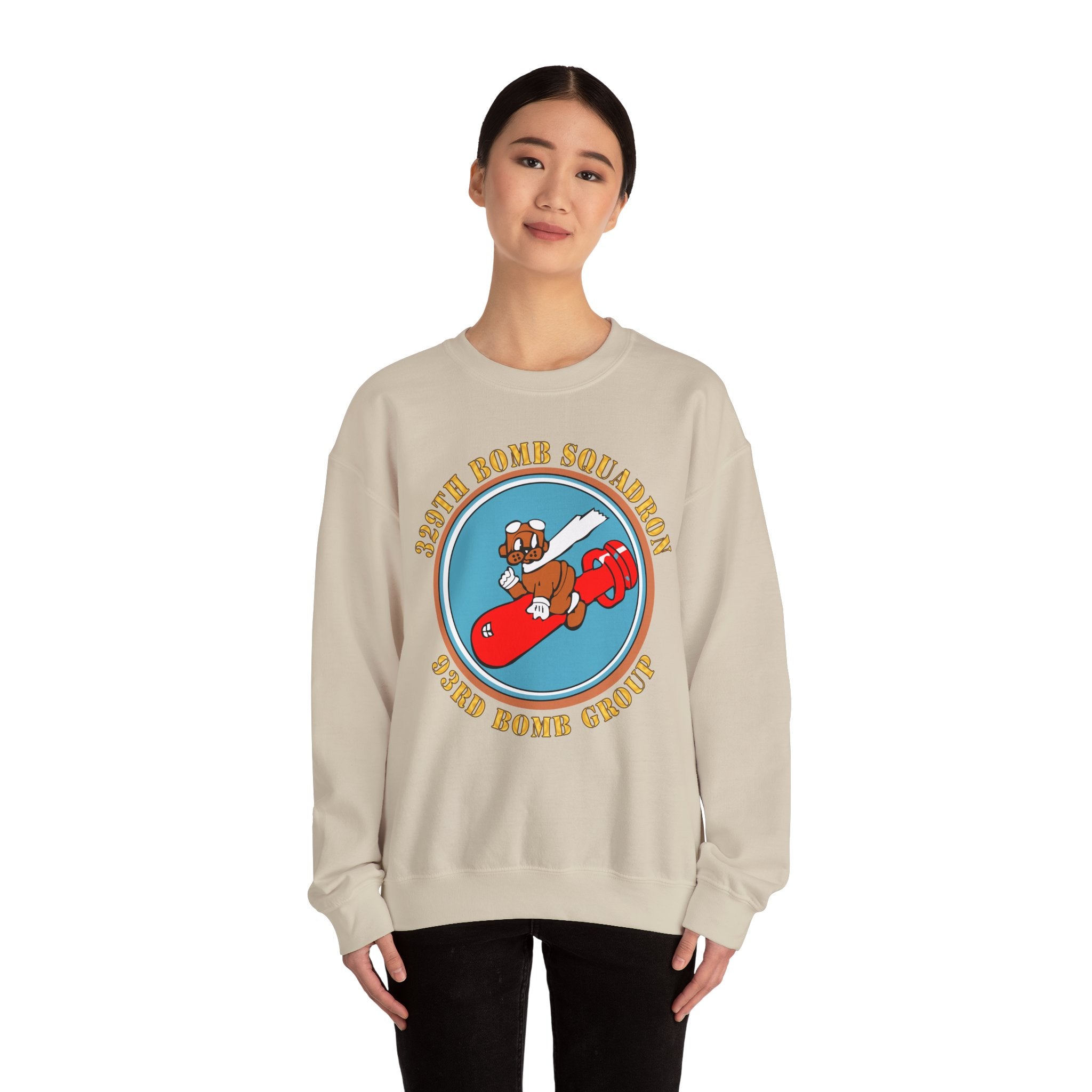 Crewneck Sweatshirt - AAC - 329th Bomb Squadron,93rd Bomb Group - WWII - USAAF