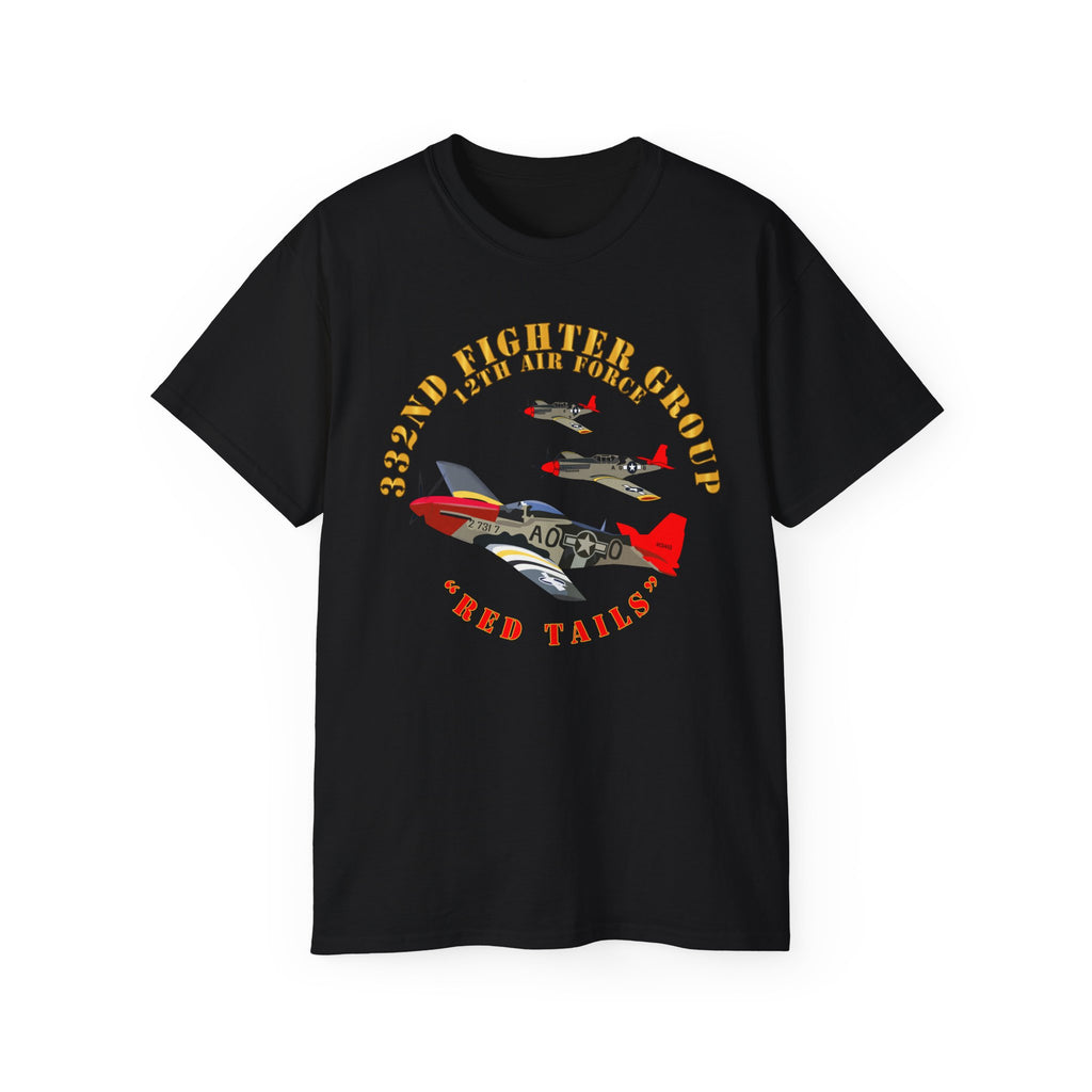 Unisex Ultra Cotton Tee - Army - AAC - 332nd Fighter Group - 12th AF - Red Tails