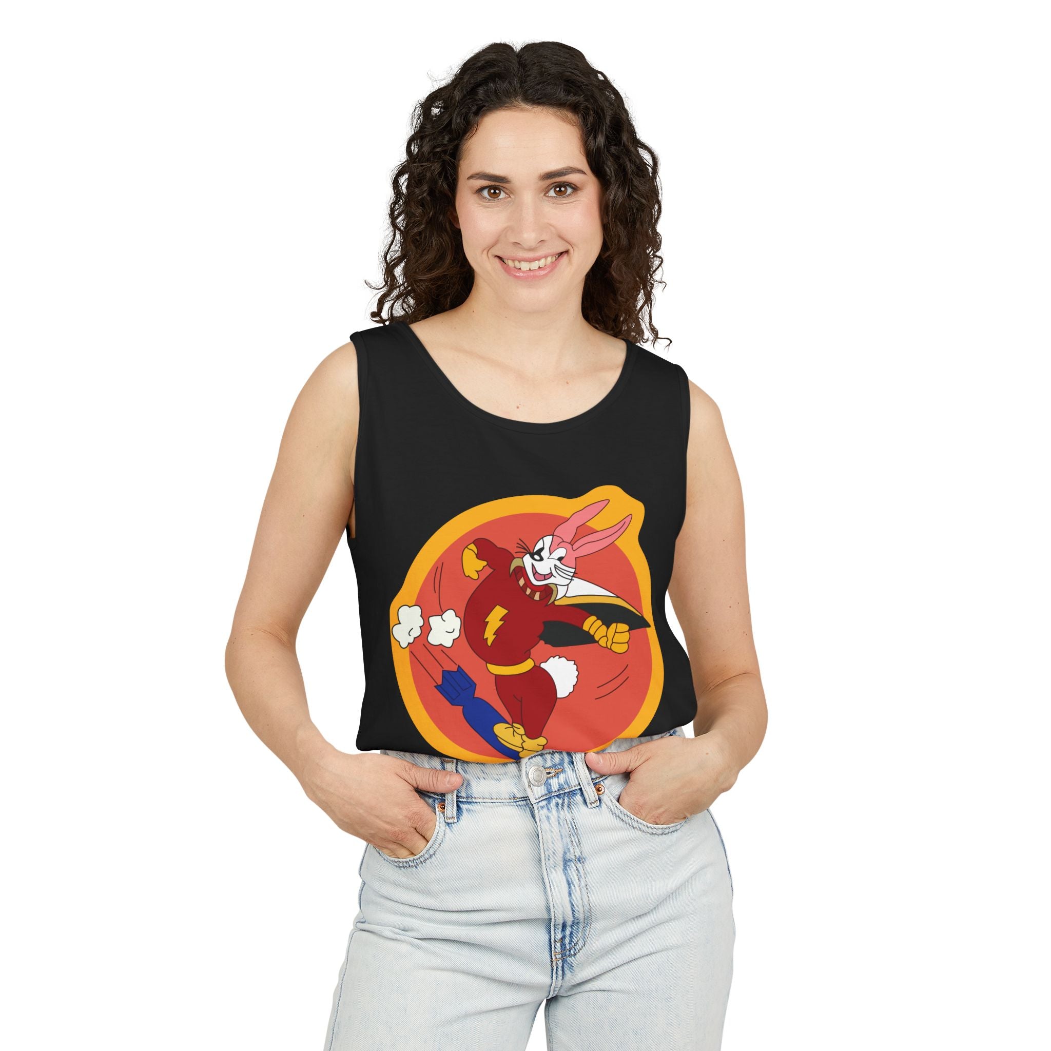 Unisex Garment-Dyed Tank Top - ACC - 715th  Bombardment Squadron wo Txt X 300