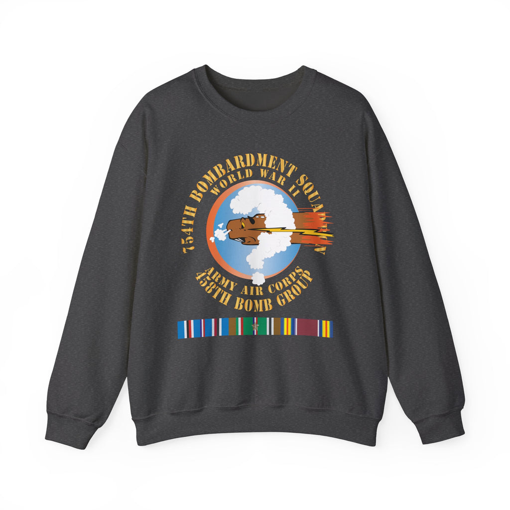 Crewneck Sweatshirt - AAC - 754th Bombardment Squadron - 458th Bomb Group - WWII w EUR SVC X 300