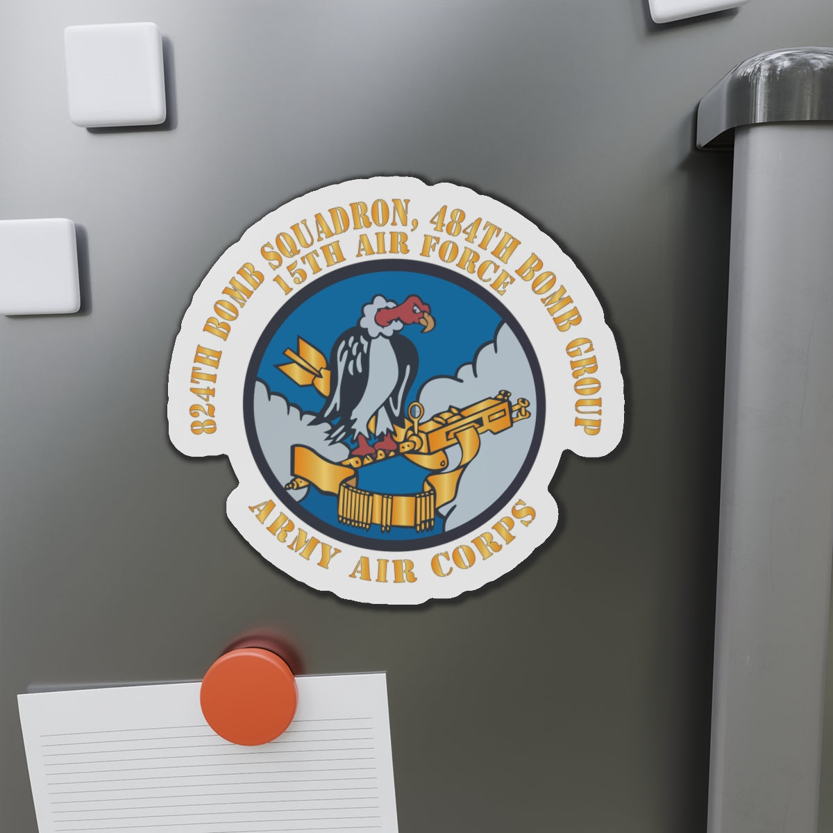 Die-Cut Magnets - AAC - 824th Bomb Squadron, 484th Bomb Group - 15th AAF X 300
