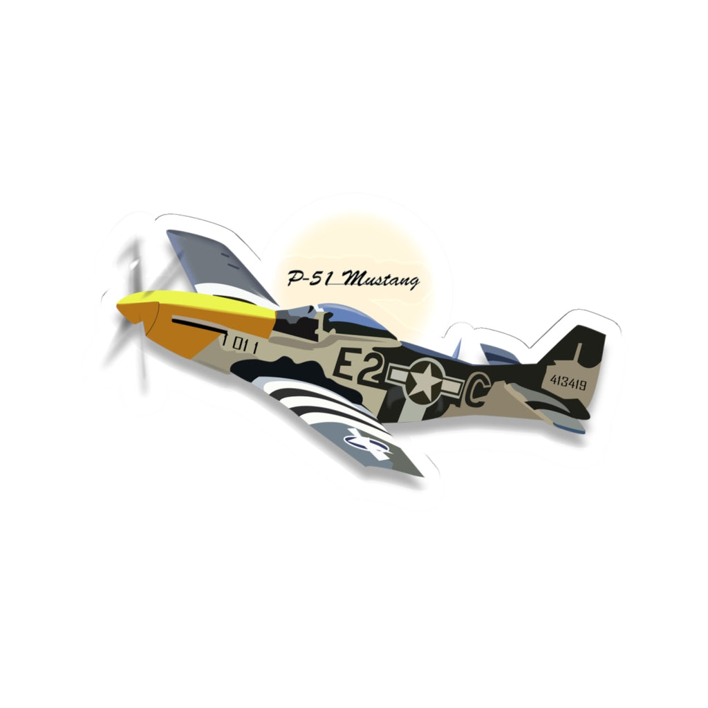 Kiss-Cut Stickers - Army Air Corps P-51 Mustang wo AAC X 300